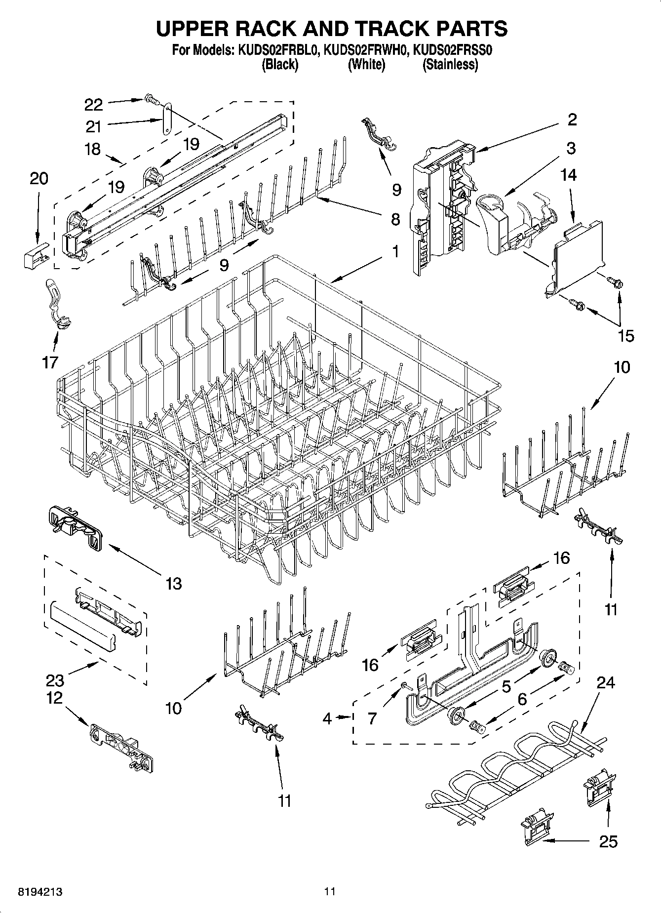 09 - UPPER RACK AND TRACK PARTS