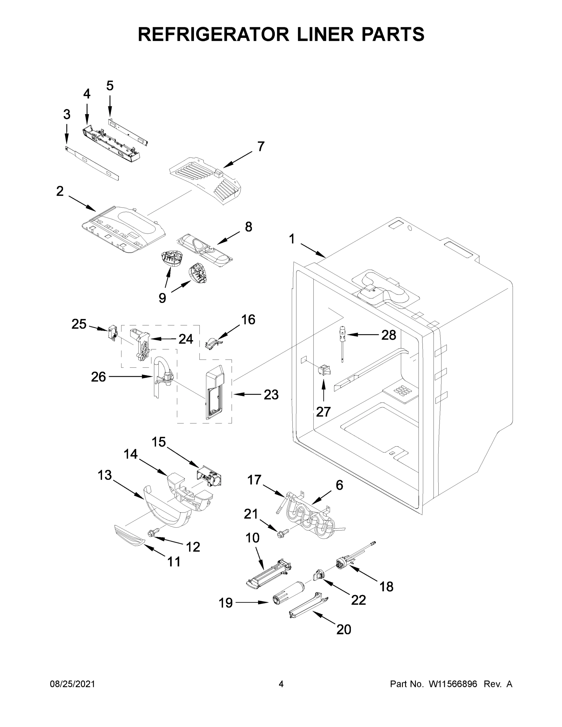 03 - REFRIGERATOR LINER PARTS
