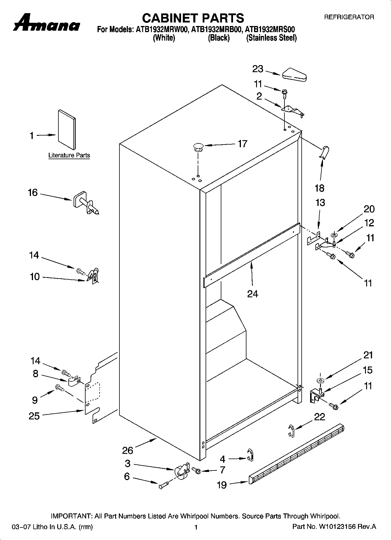 01 - CABINET PARTS