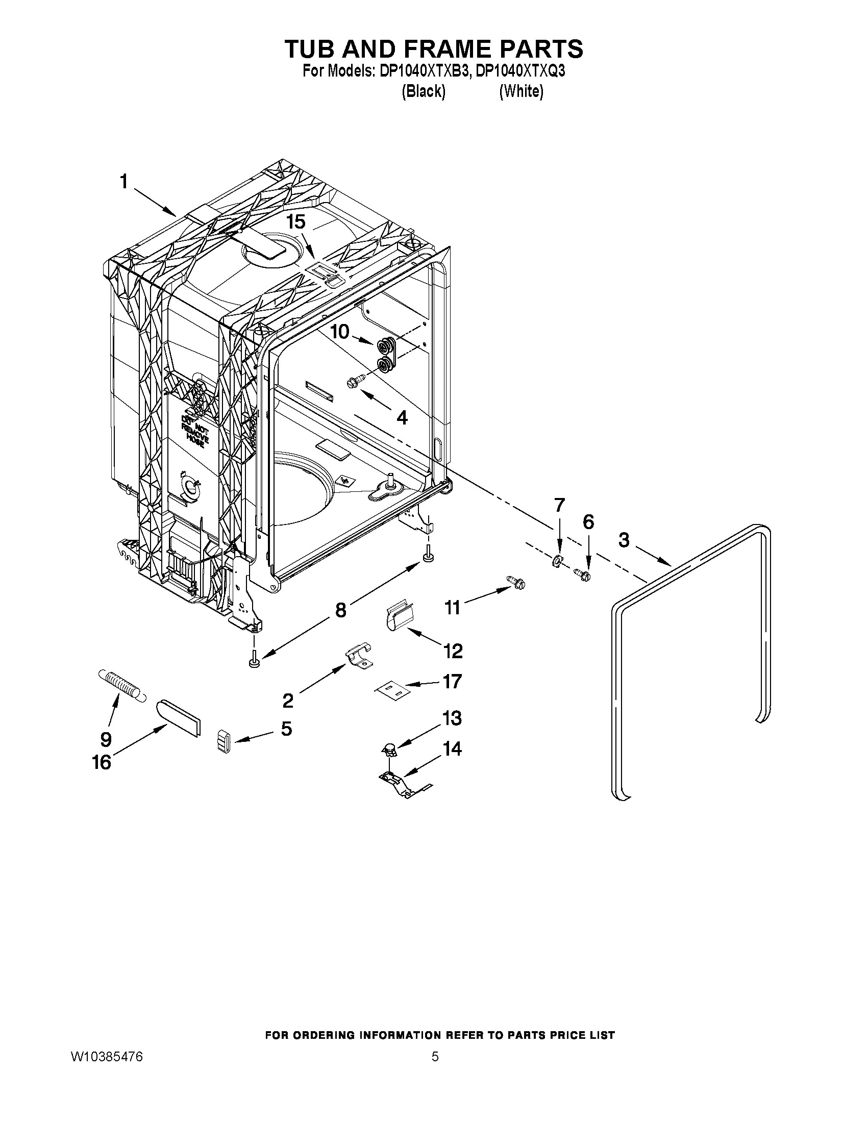 05 - TUB AND FRAME PARTS