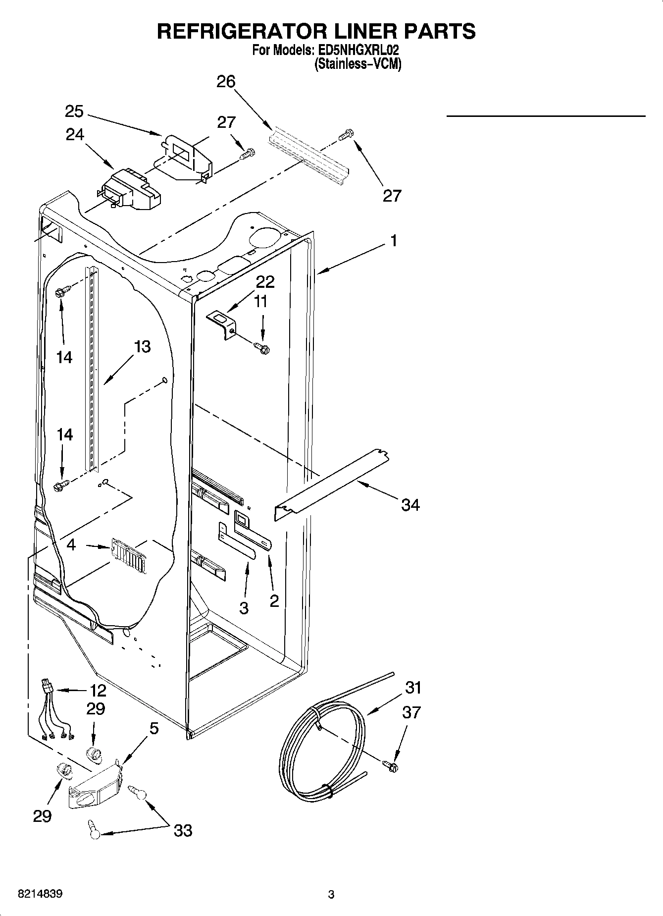 02 - REFRIGERATOR LINER PARTS