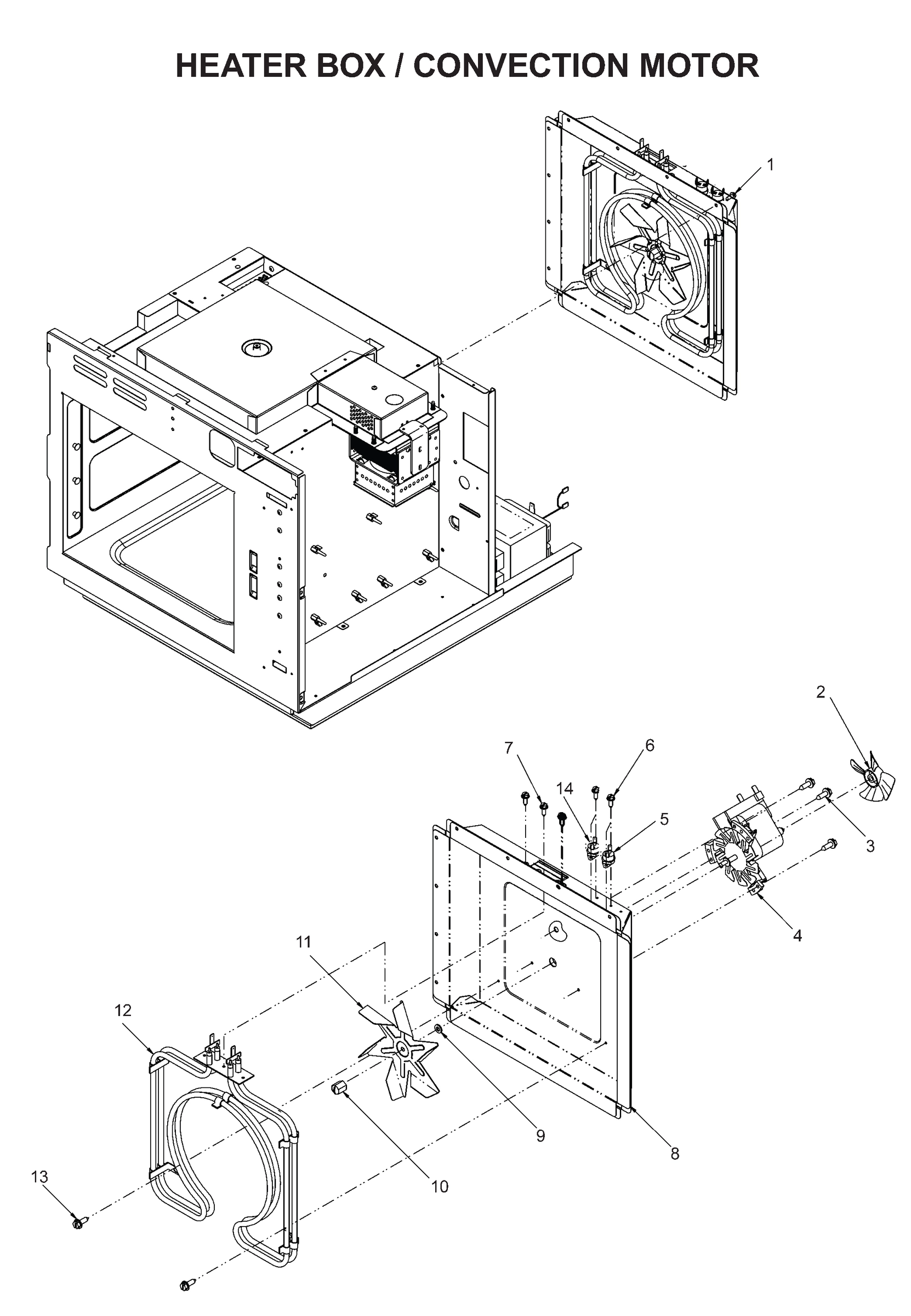 Heater Box / CONVECTION MOTOR