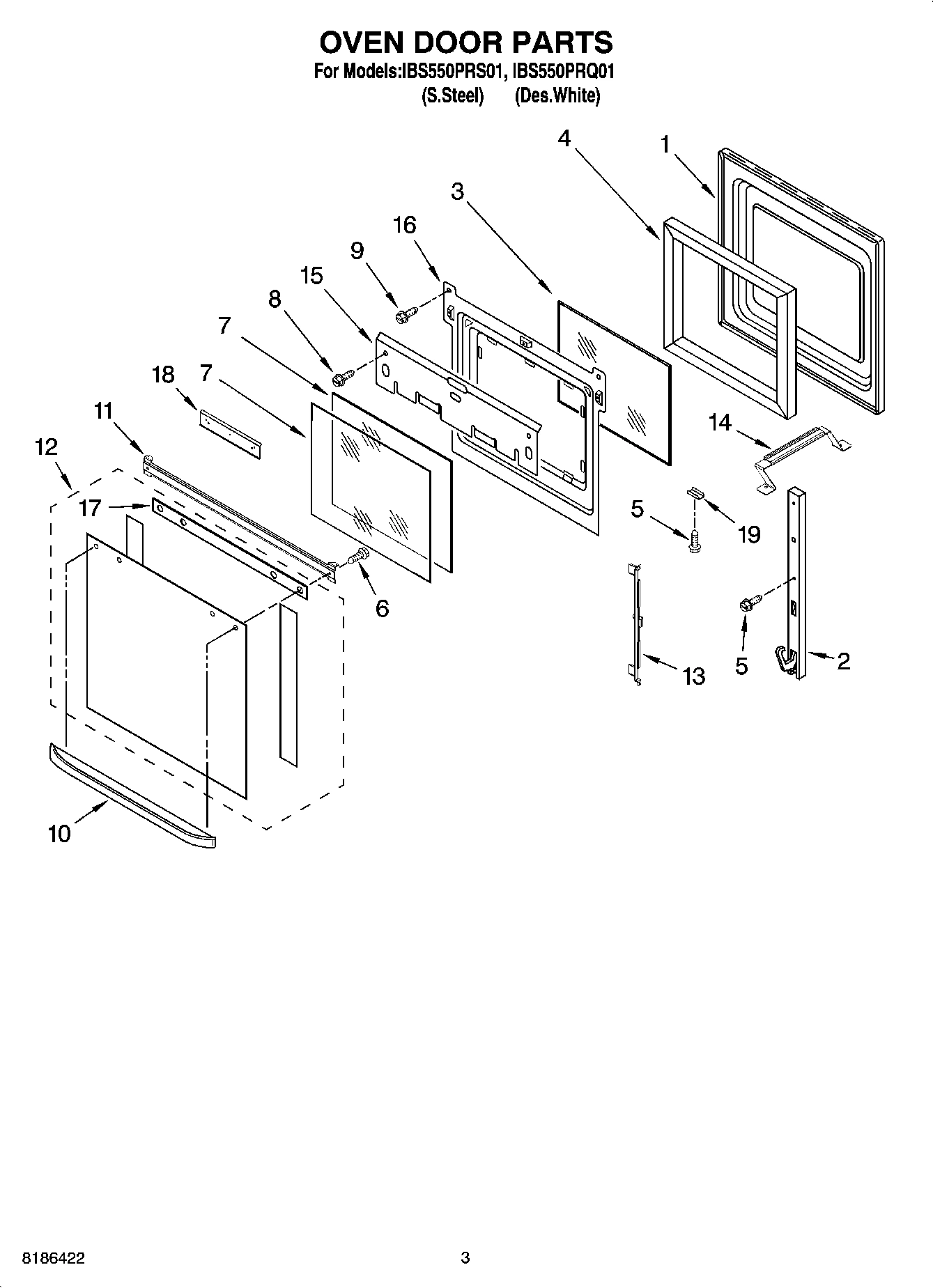 02 - OVEN DOOR PARTS