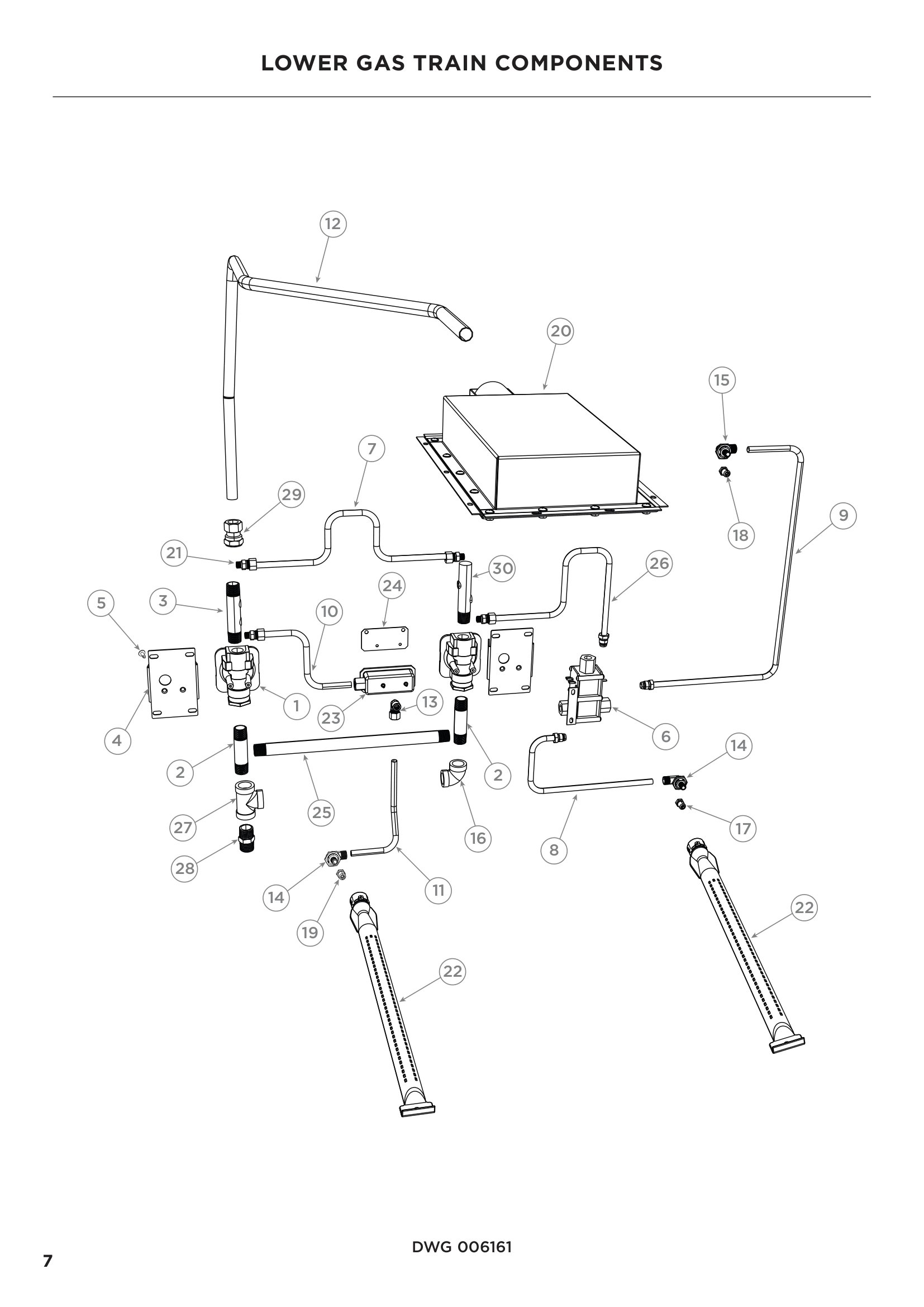LOWER GAS TRAIN COMPONENTS