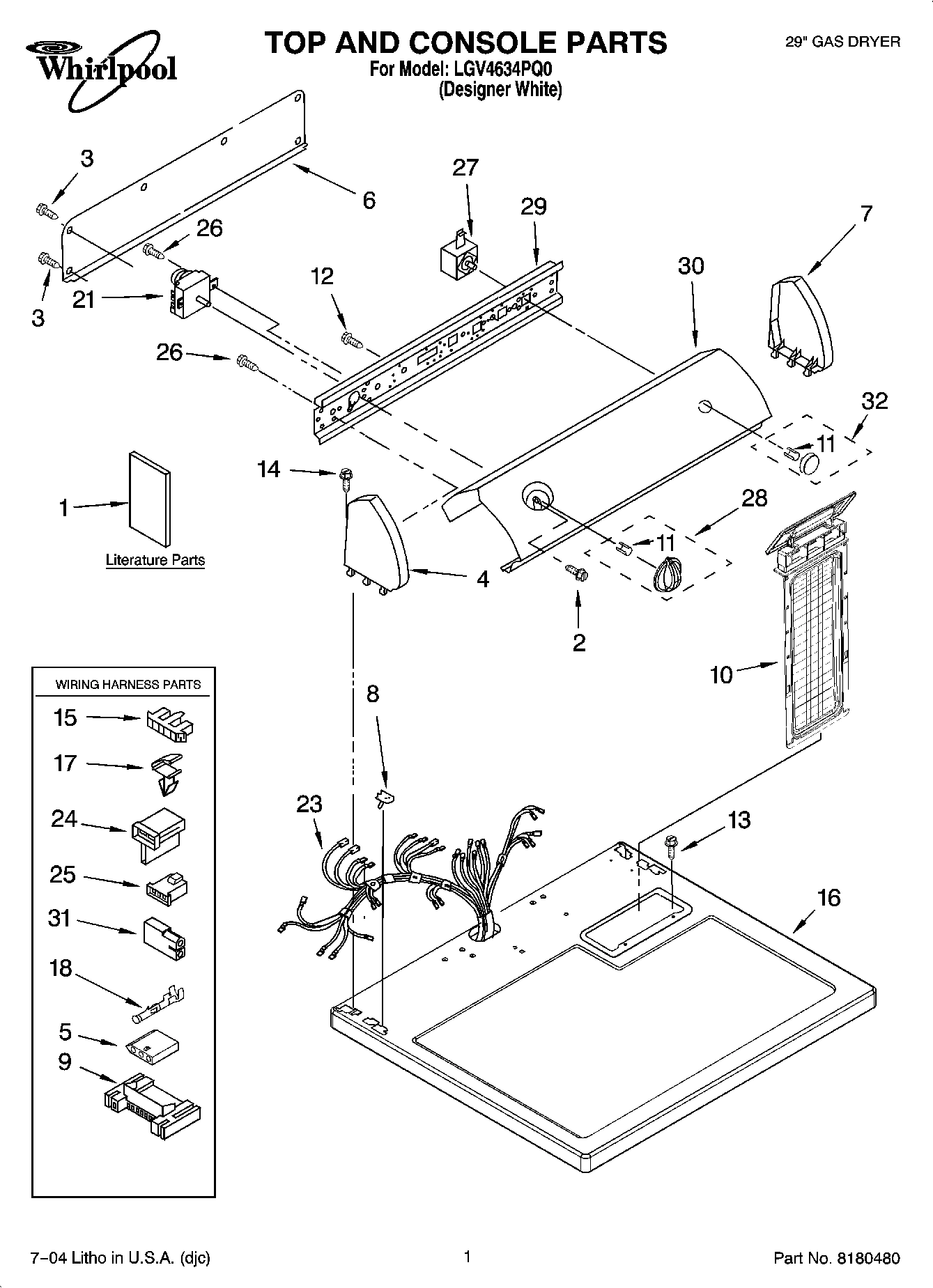 01 - TOP AND CONSOLE PARTS