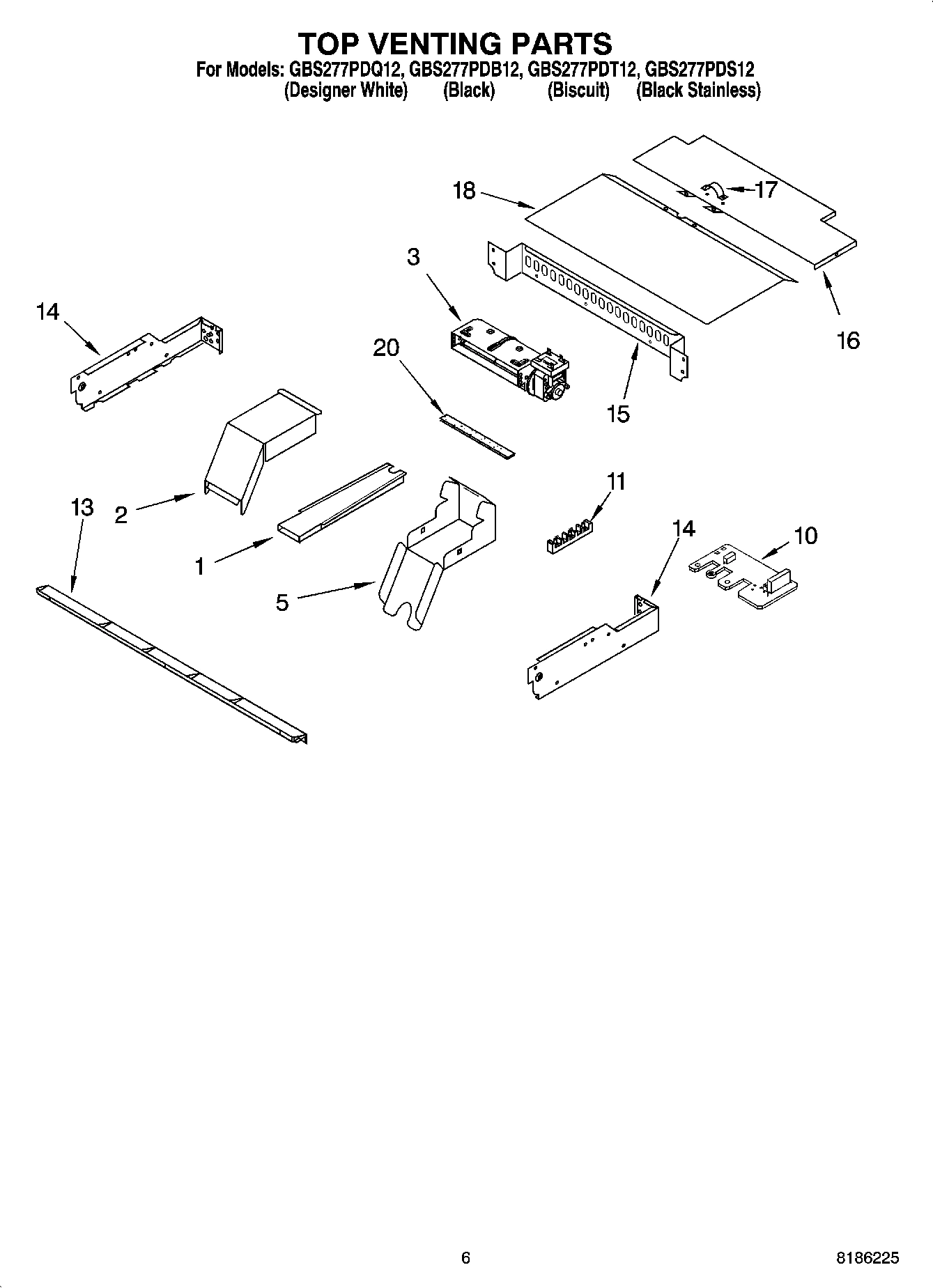 05 - TOP VENTING PARTS, OPTIONAL PARTS (NOT INCLUDED)