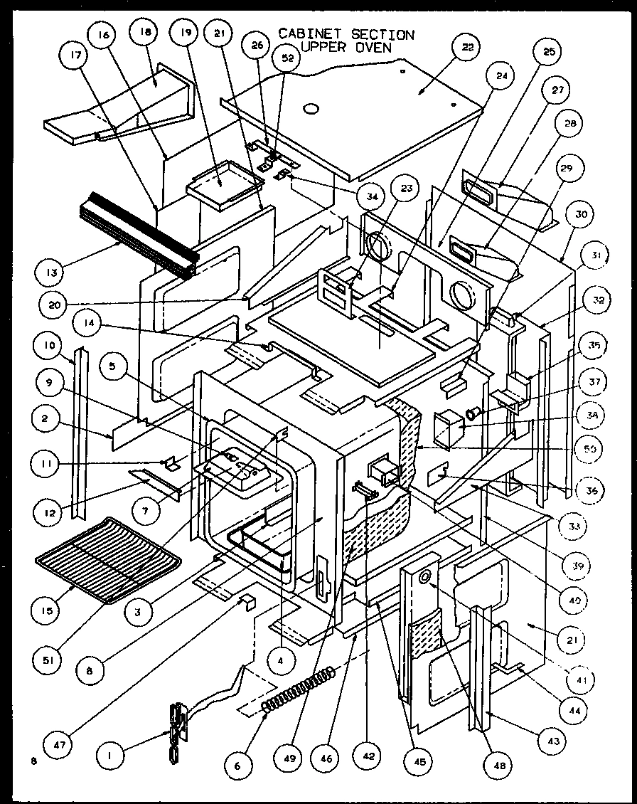 02 - CABINET SECTION UPPER OVEN