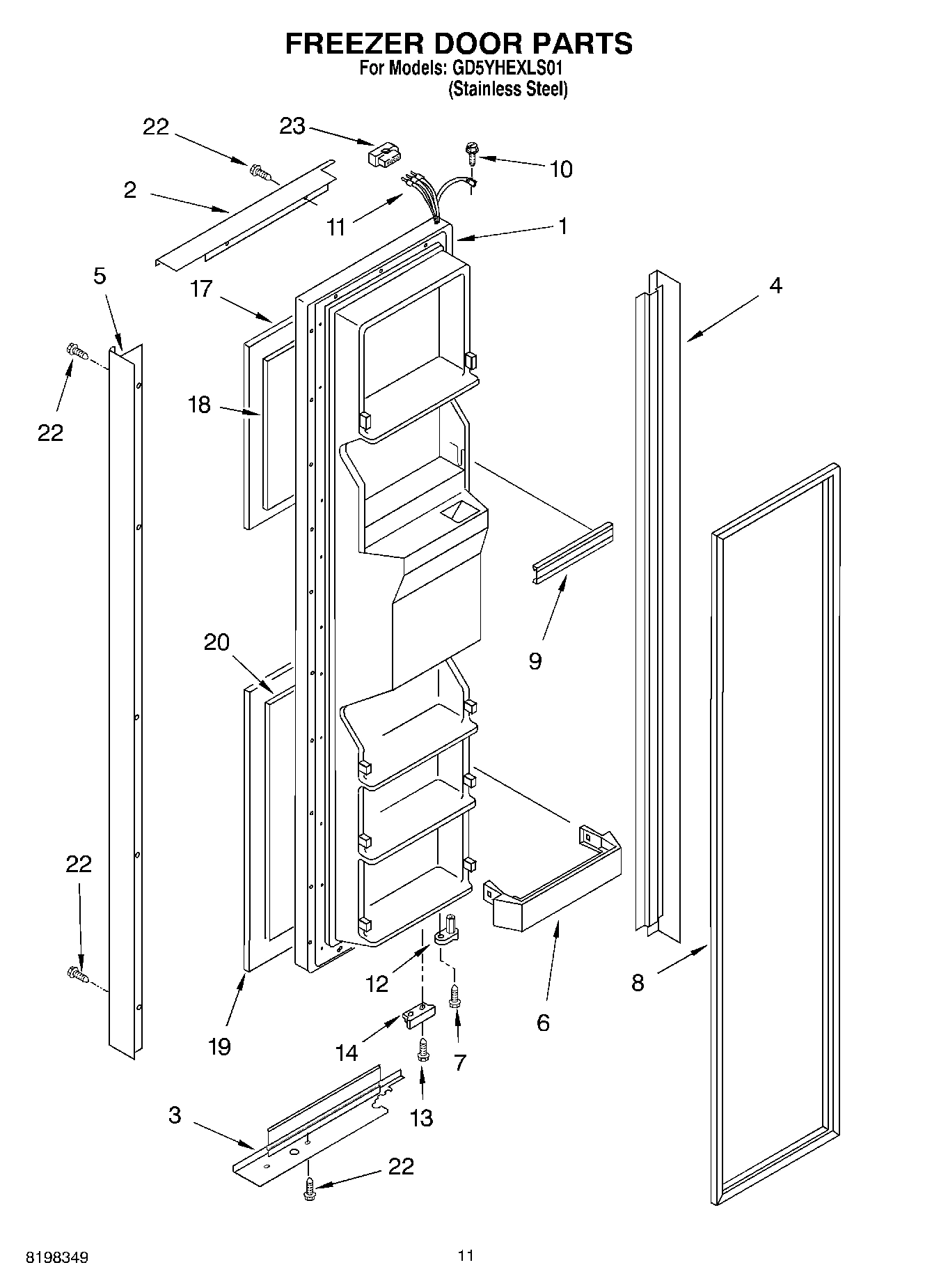 07 - FREEZER DOOR PARTS