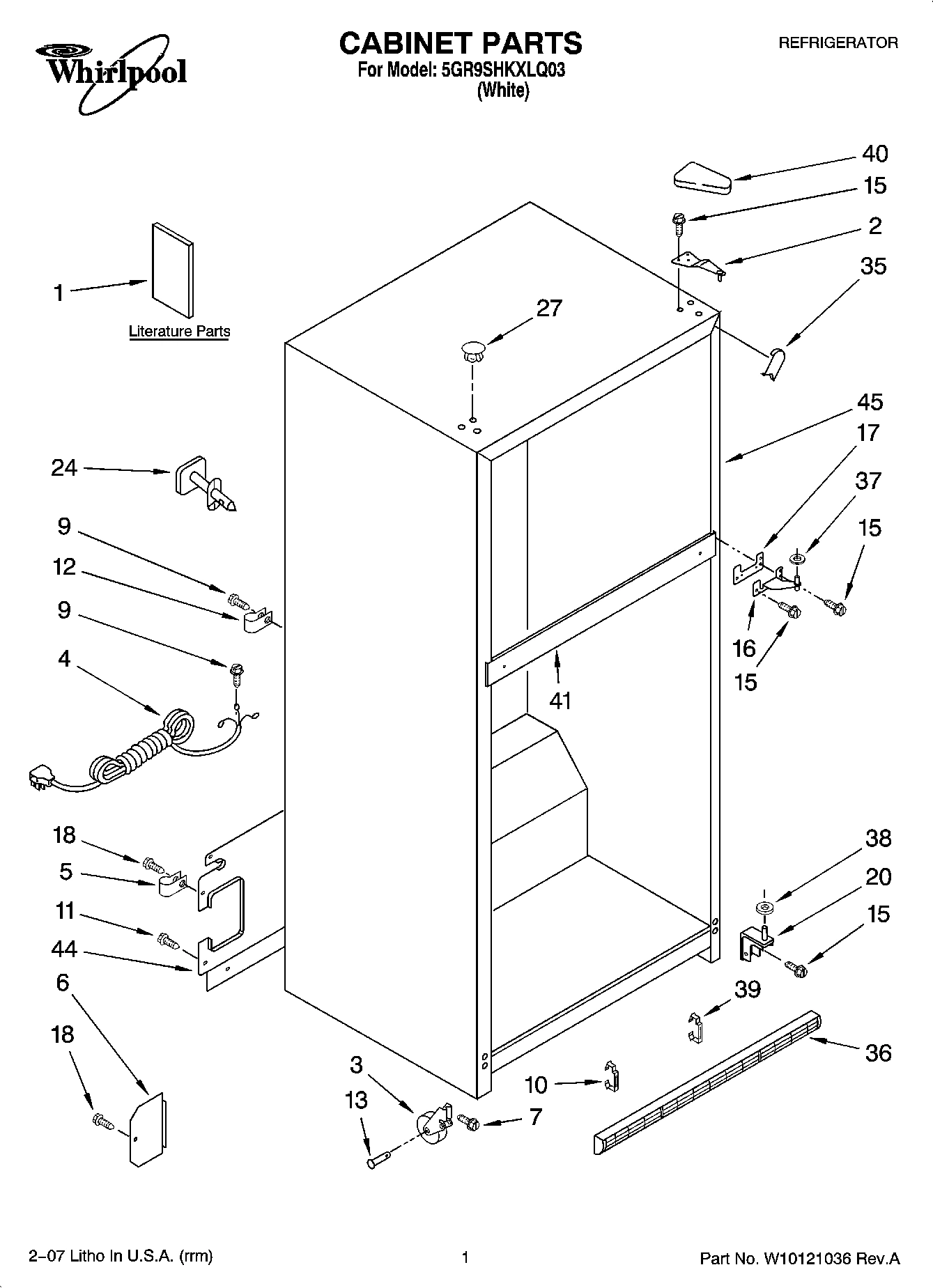 01 - CABINET PARTS