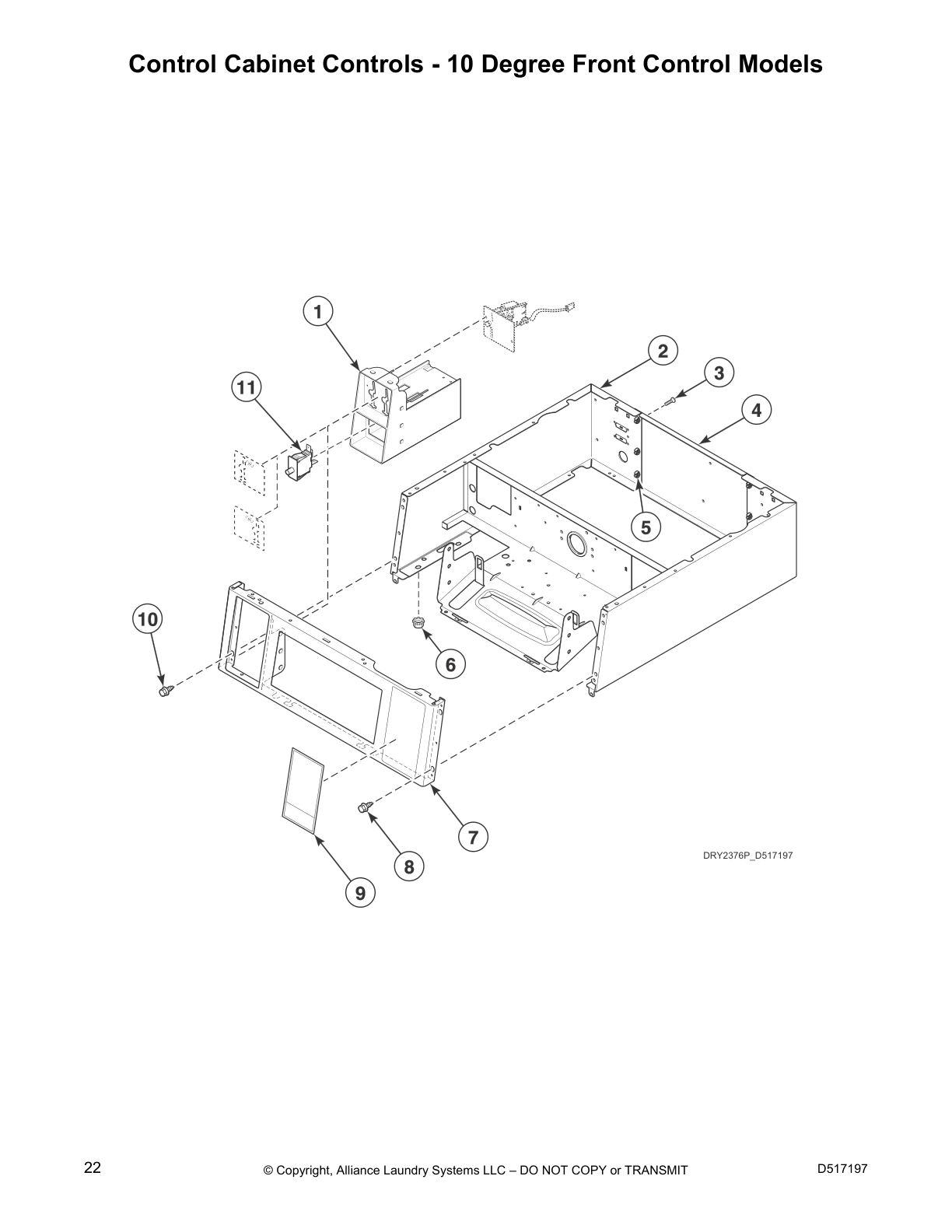 Control Cabinet Controls - 10 Degree Front Control Models
