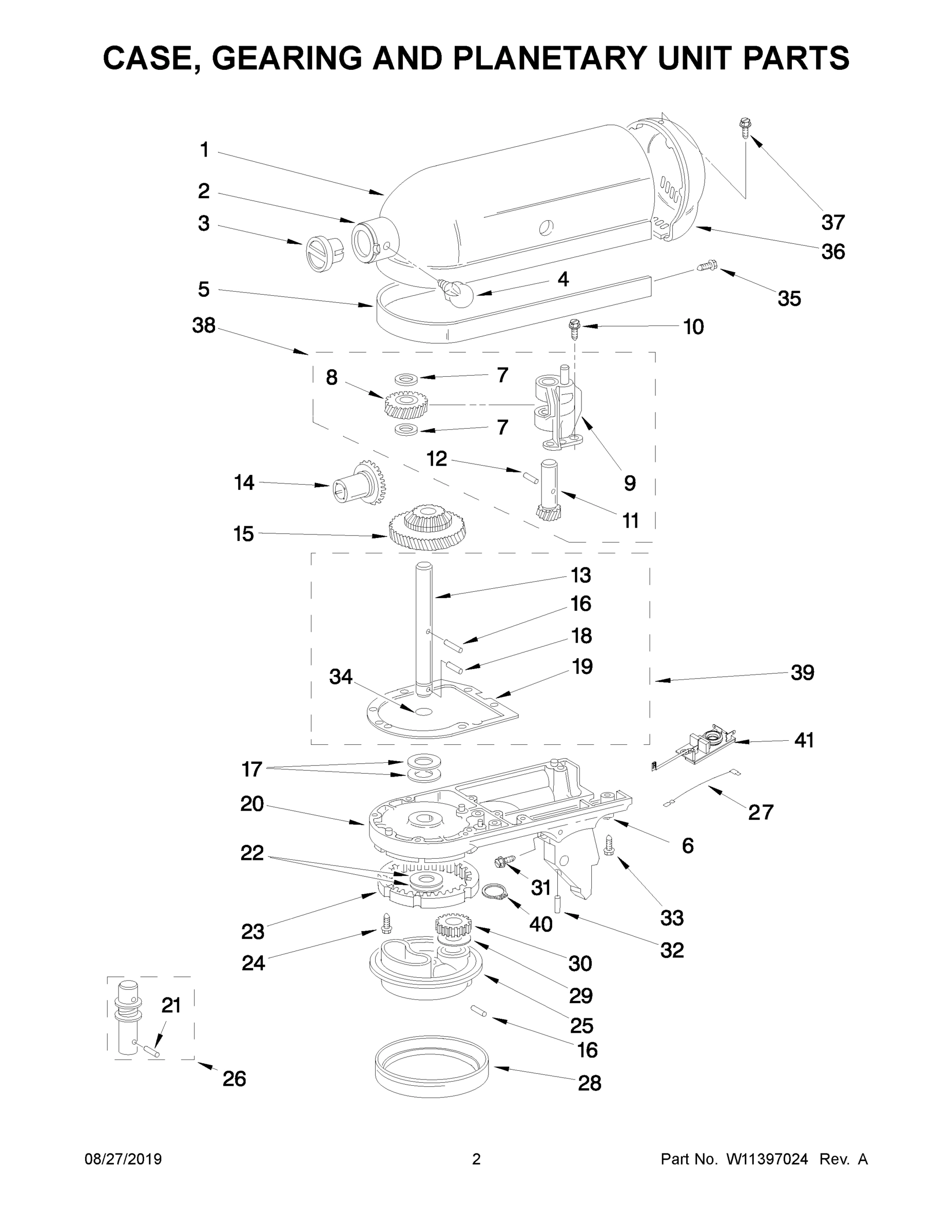 02 - CASE, GEARING AND PLANETARY UNIT PARTS
