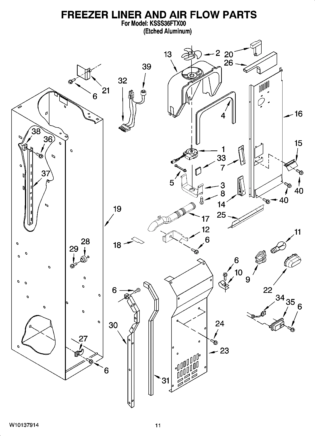 08 - FREEZER LINER AND AIR FLOW PARTS