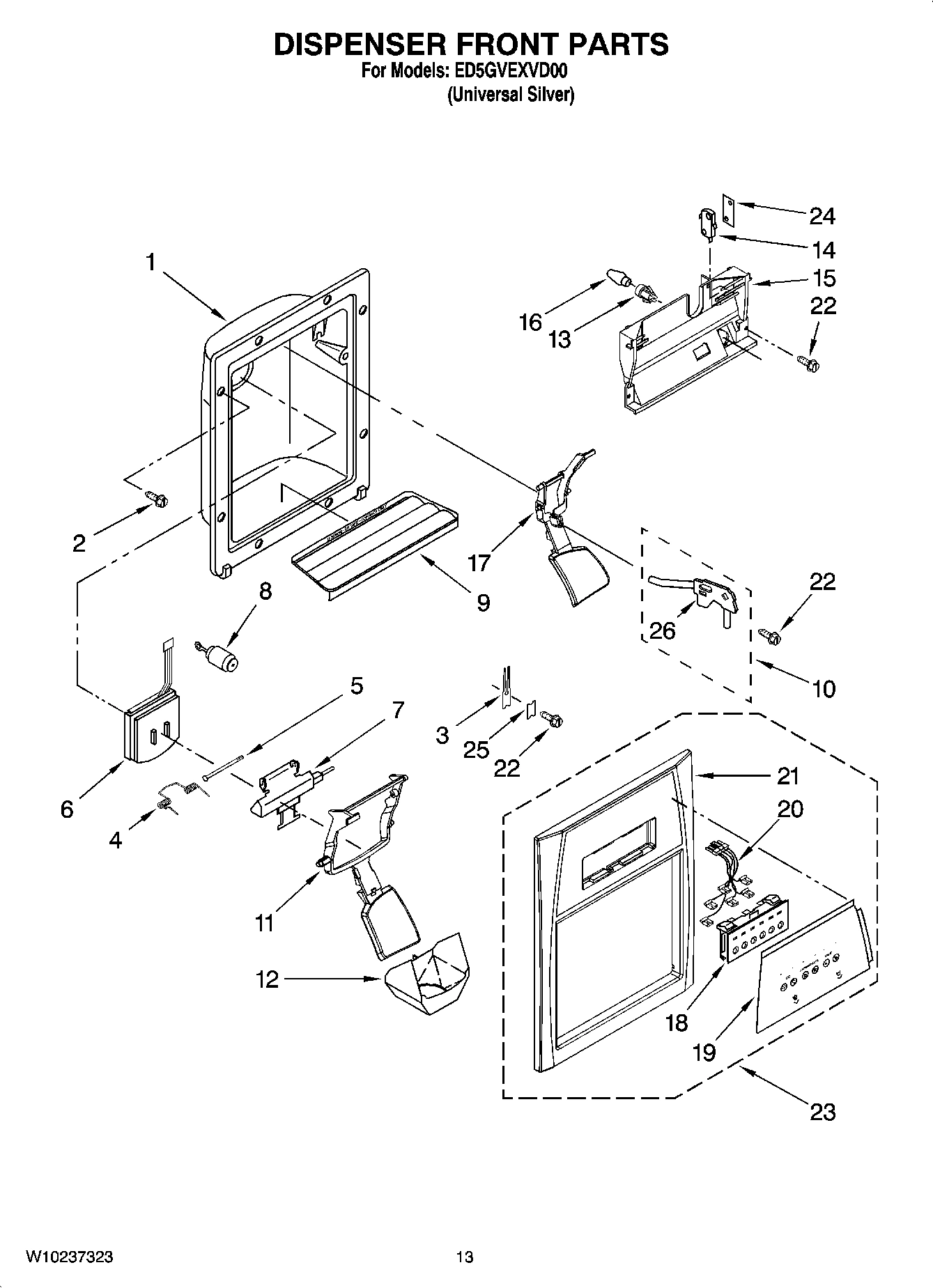 08 - DISPENSER FRONT PARTS