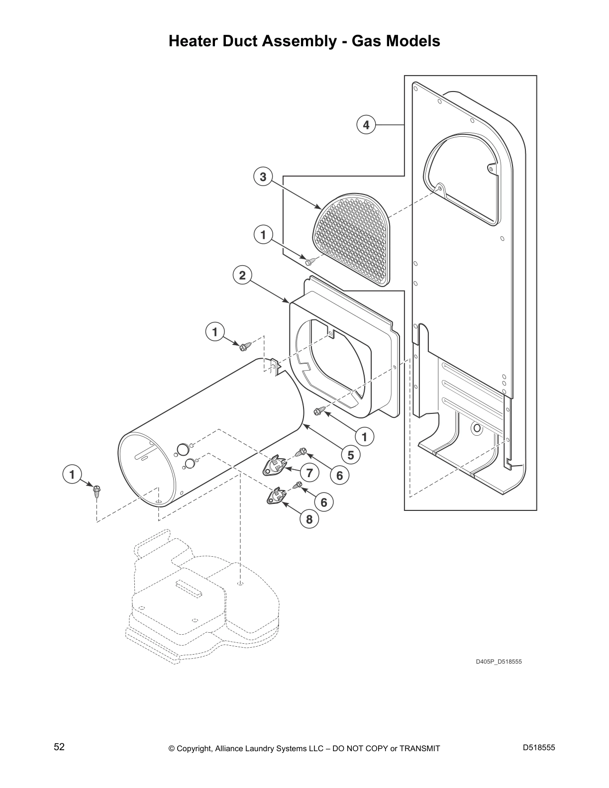 Heater Duct Assembly - Gas Models