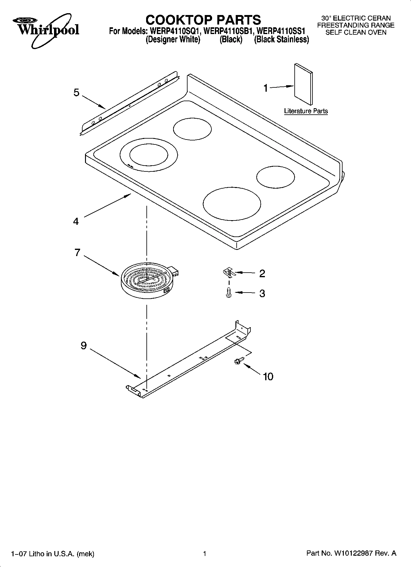 01 - COOKTOP PARTS