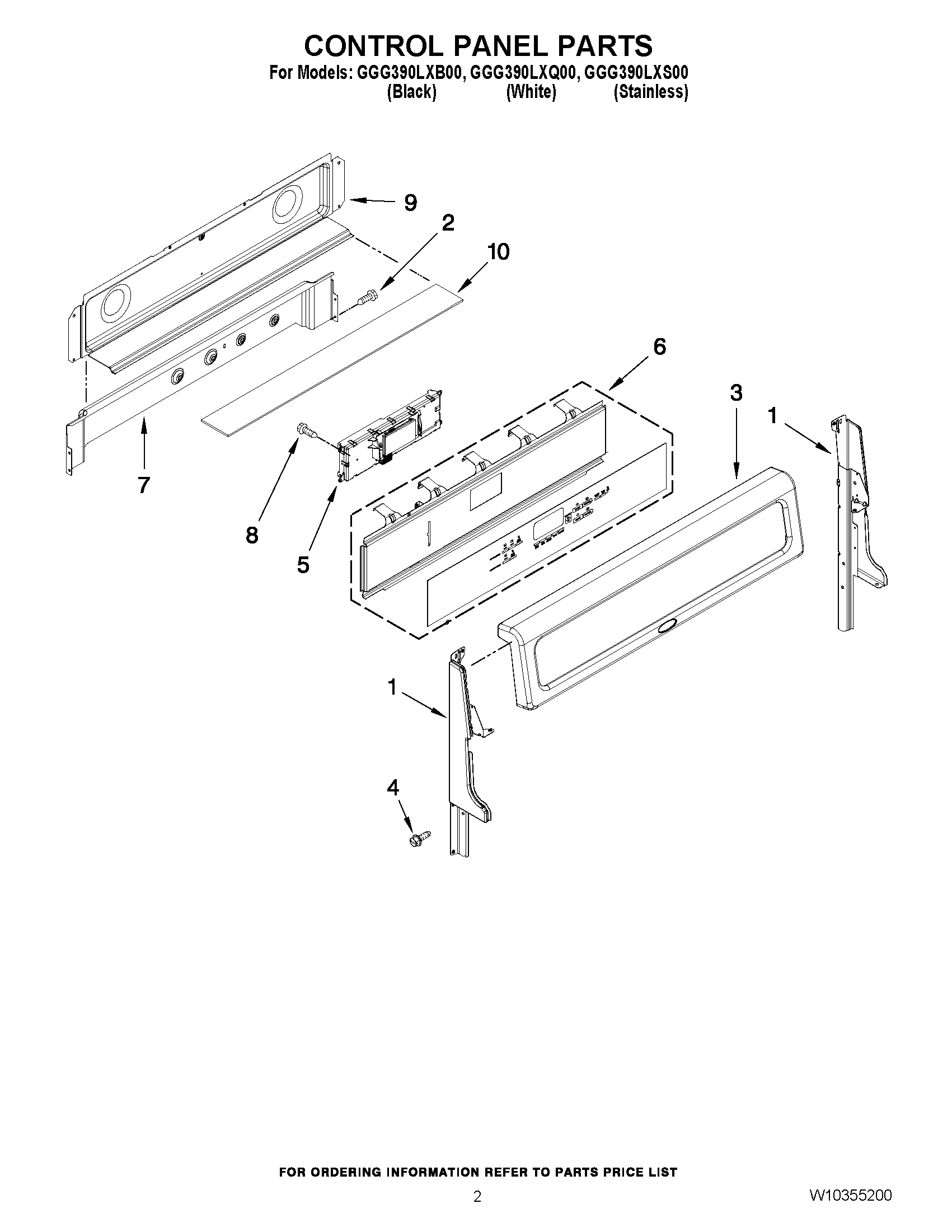 02 - CONTROL PANEL PARTS
