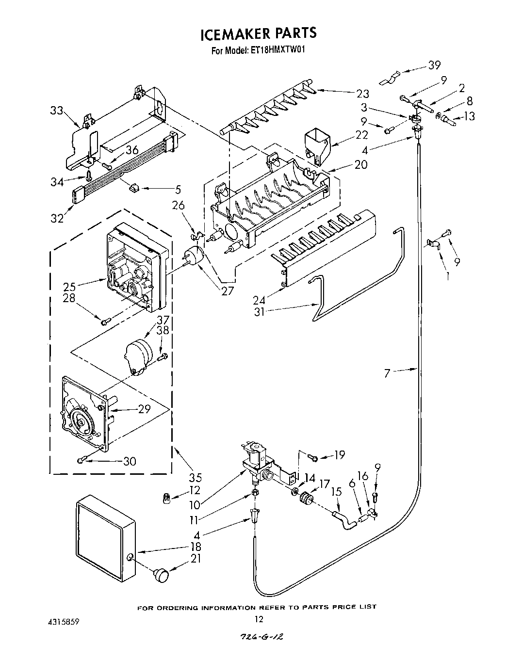09 - ICEMAKER , LIT/OPTIONAL