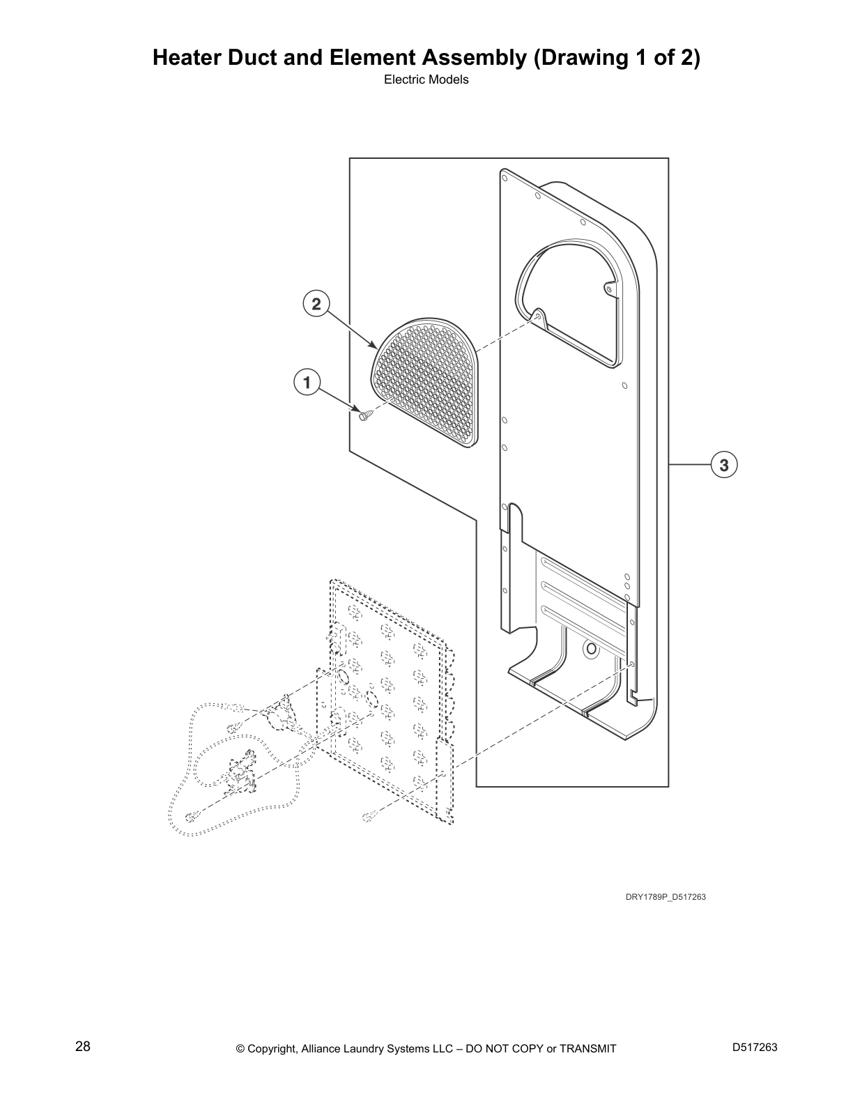 Heater Duct and Element Assembly (Drawing 1 of 2)