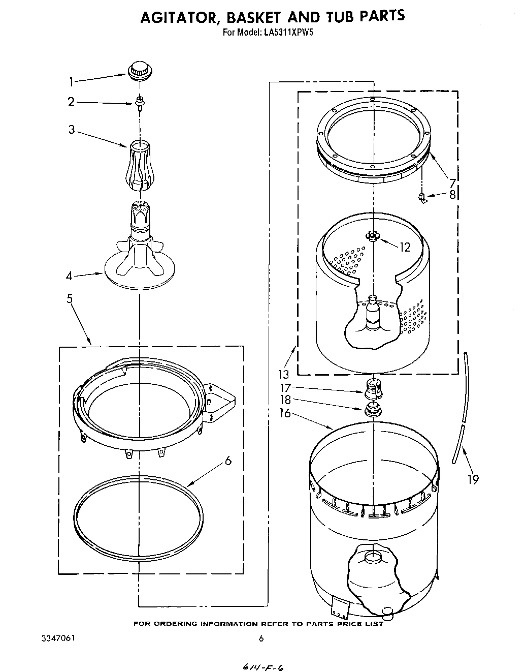 04 - AGITATOR, BASKET AND TUB