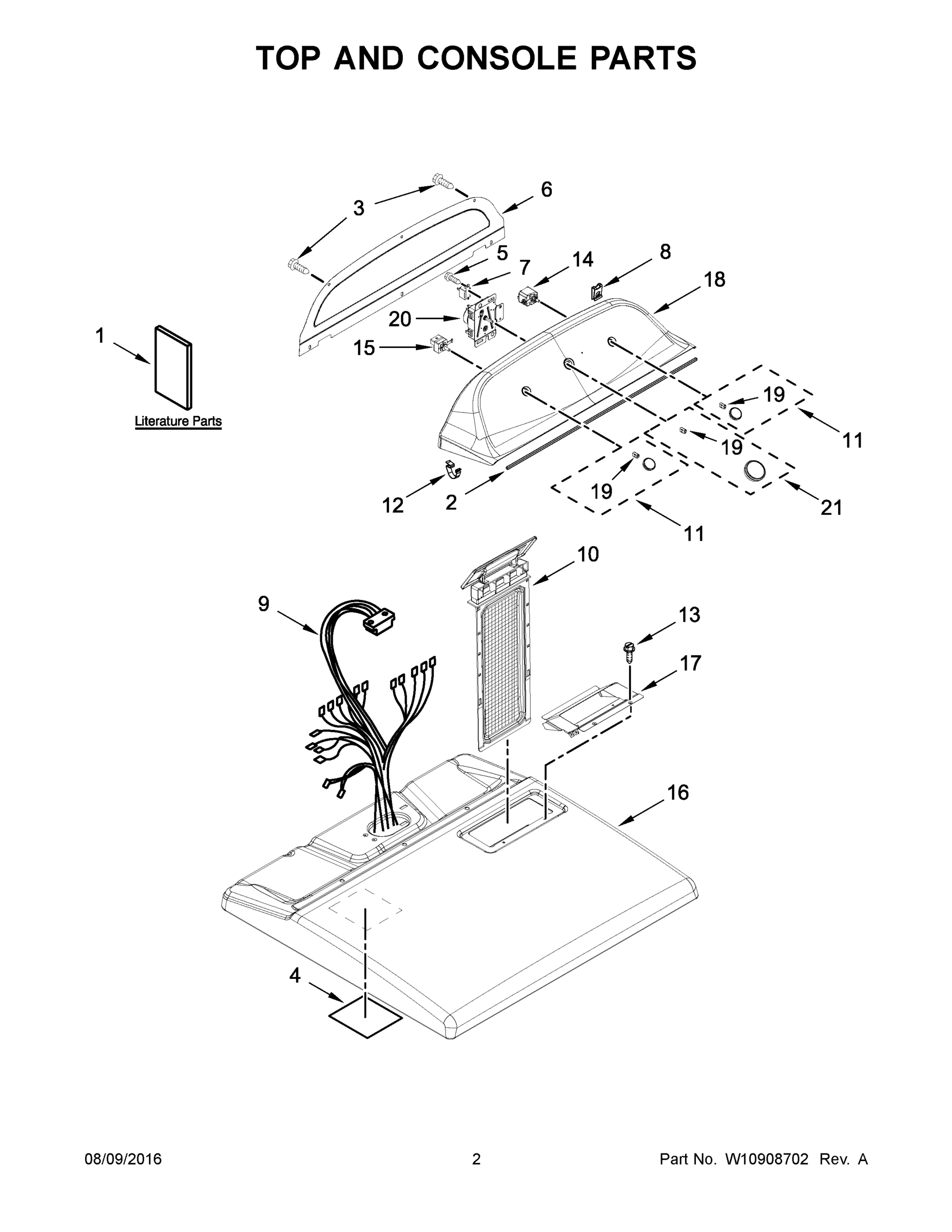 02 - TOP AND CONSOLE PARTS