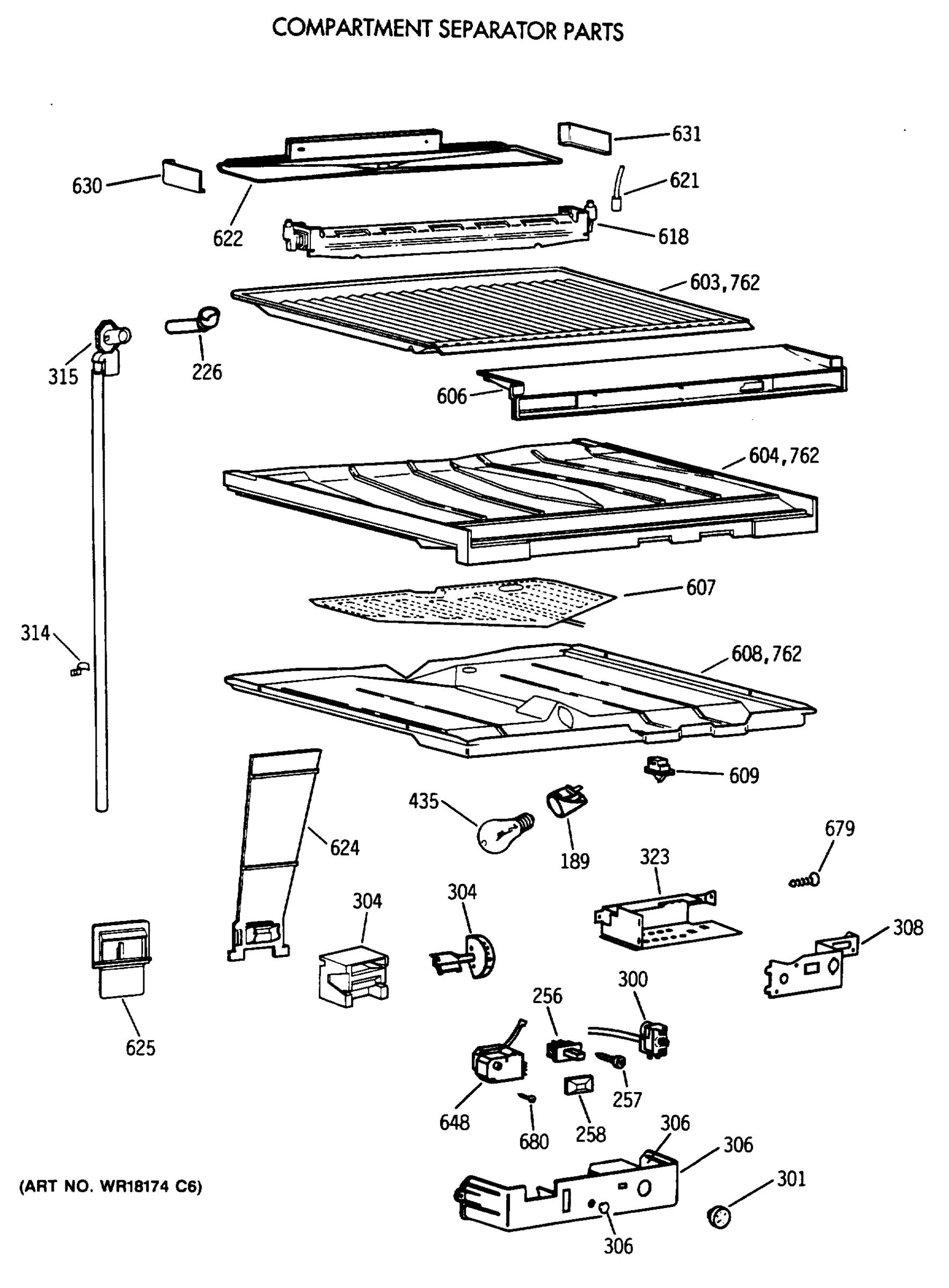 COMPARTMENT SEPARATOR PARTS