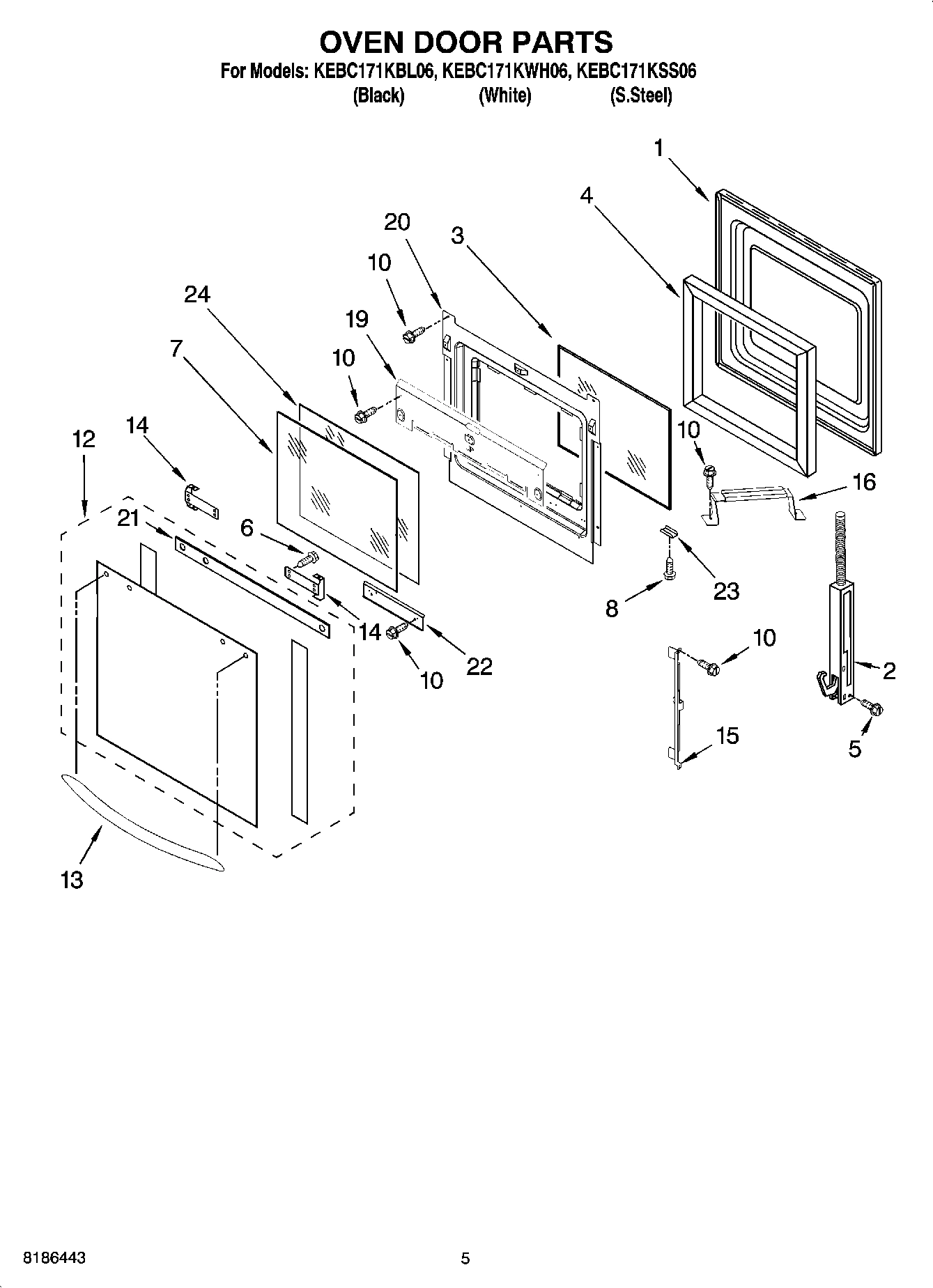 04 - OVEN DOOR PARTS