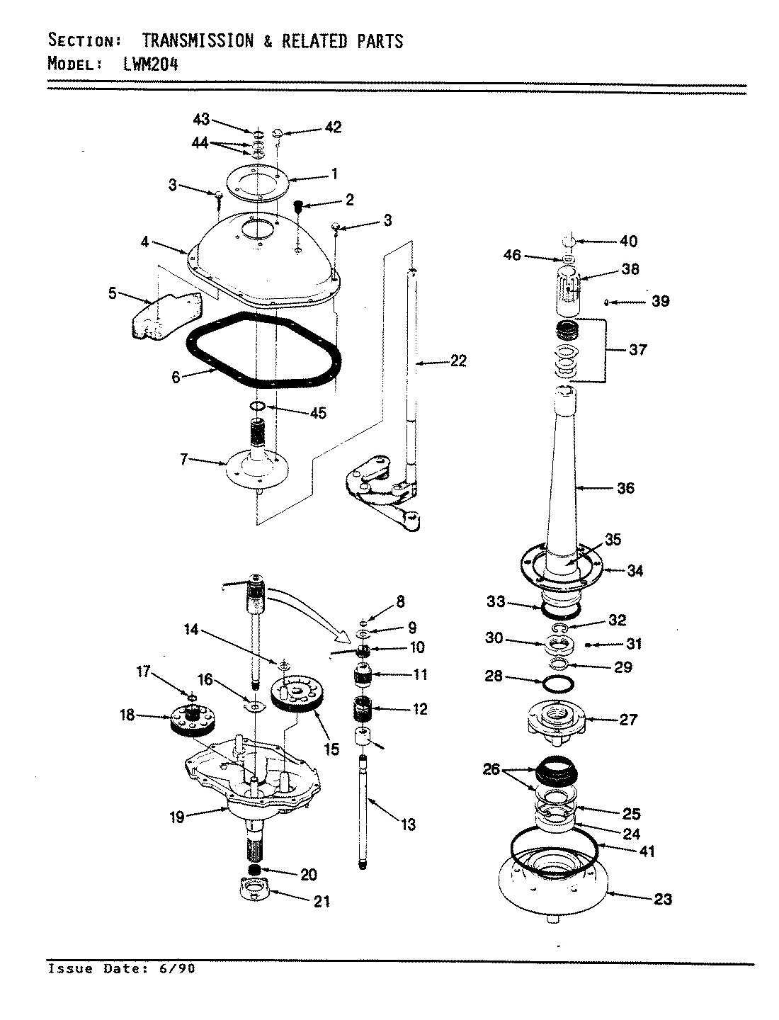 13 - TRANSMISSION & RELATED PARTS (REV. E-F)
