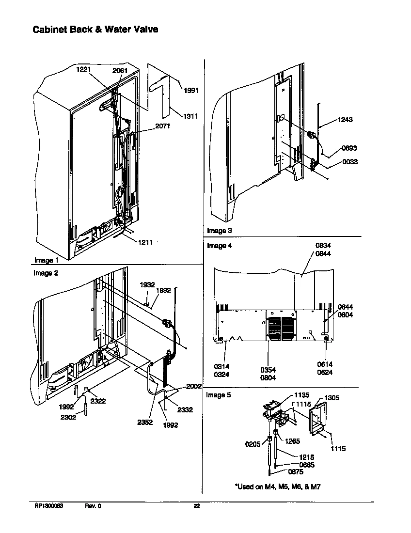 01 - CABINET BACK AND WATER VALVE