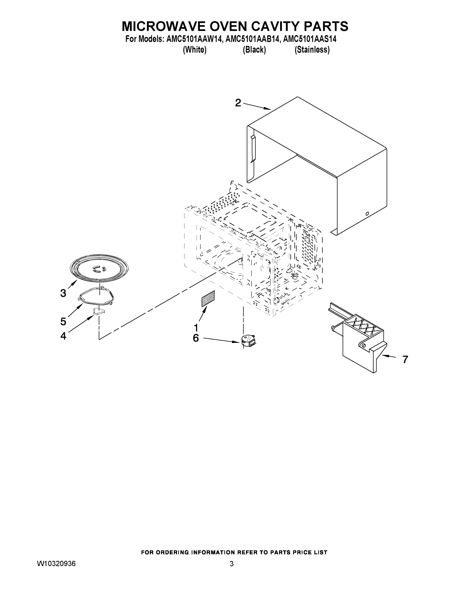 03 - MICROWAVE OVEN CAVITY PARTS