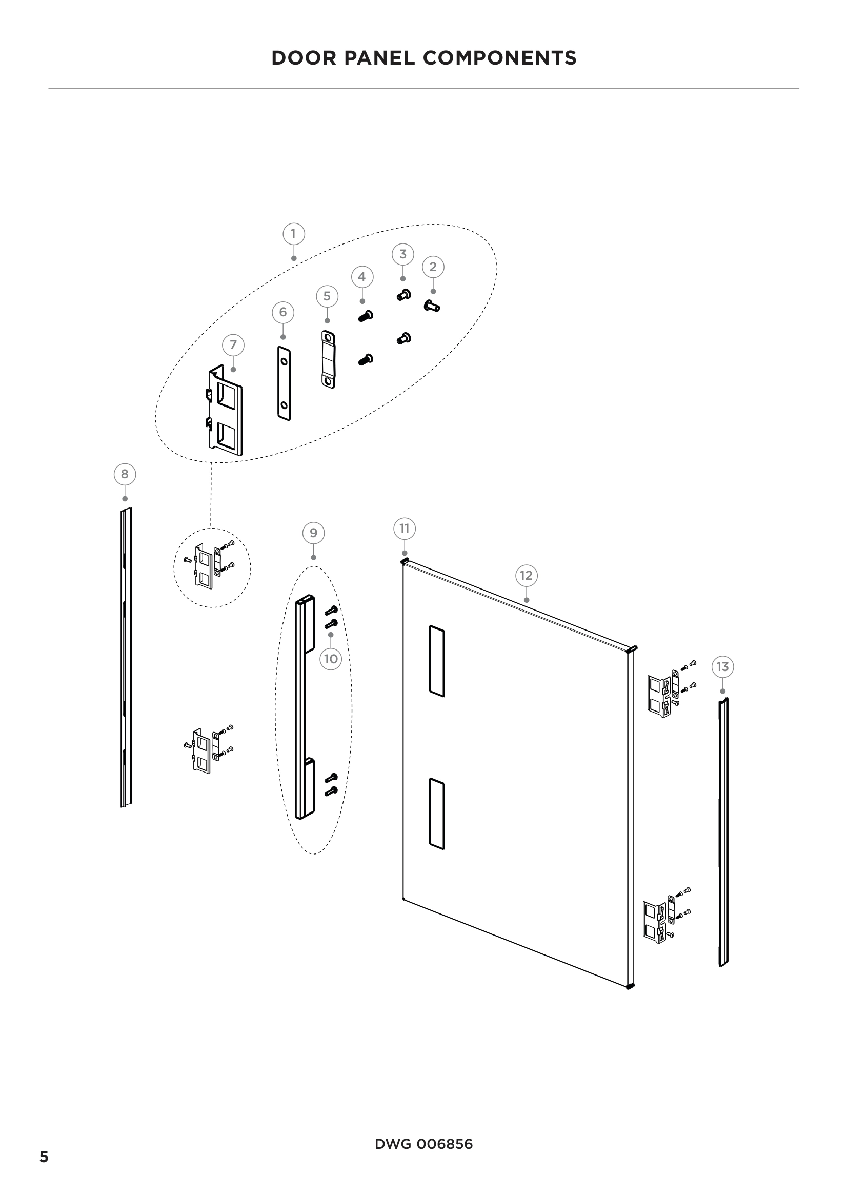 DOOR PANEL COMPONENTS