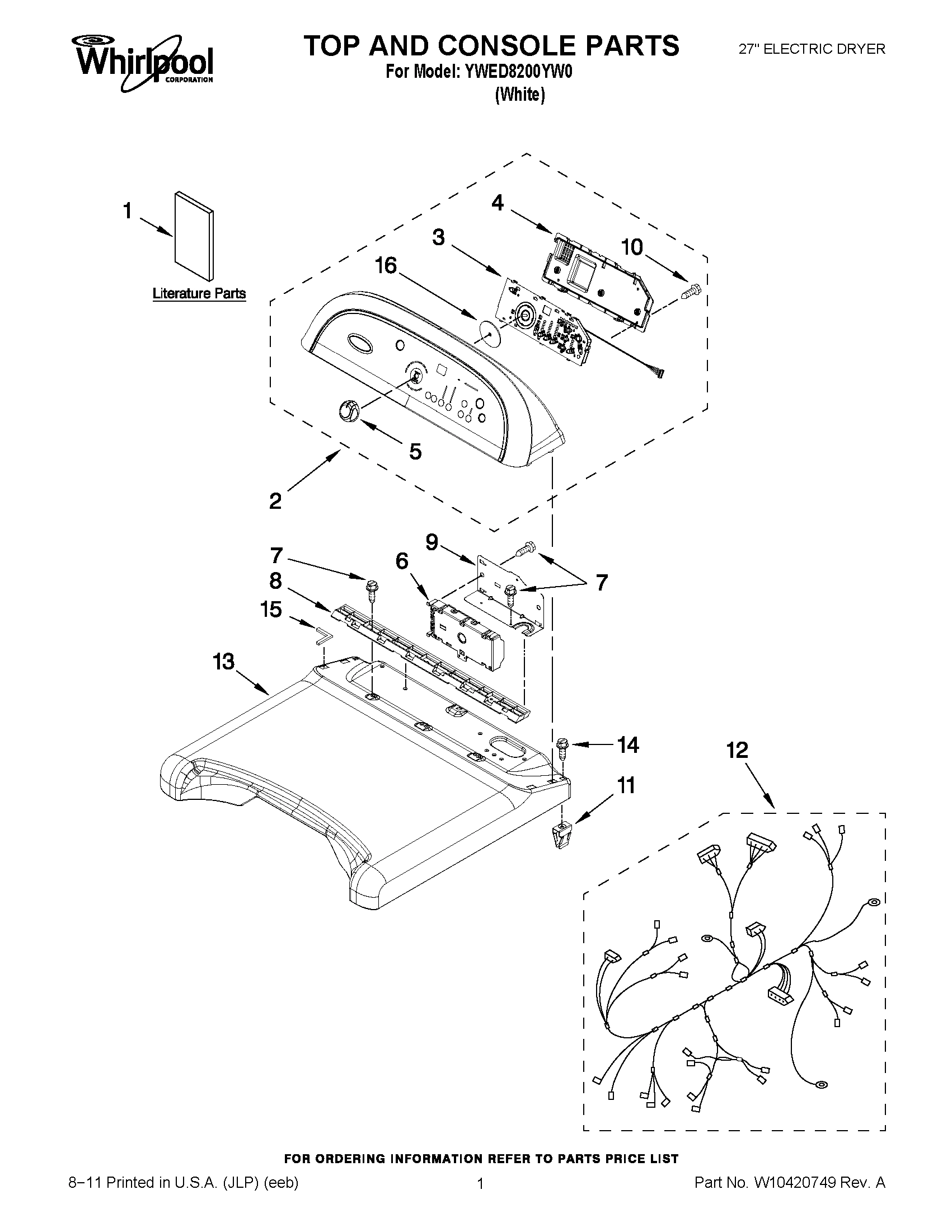 01 - TOP AND CONSOLE PARTS