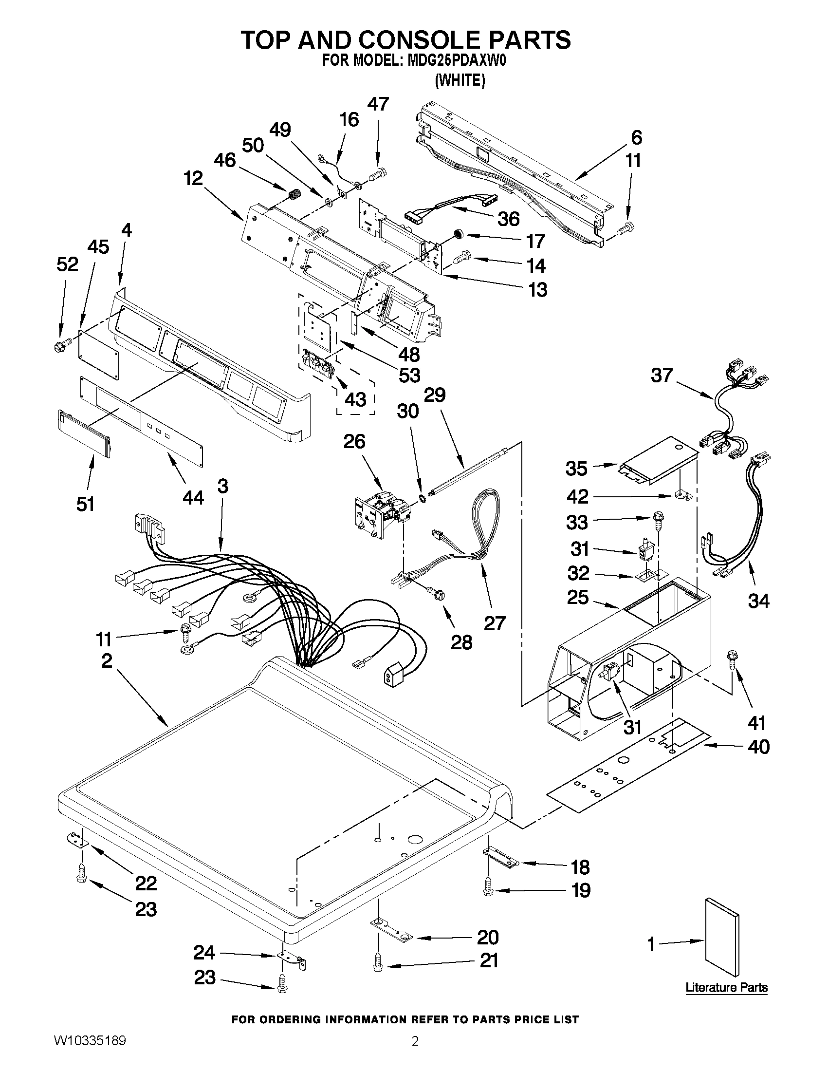 01 - TOP AND CONSOLE PARTS