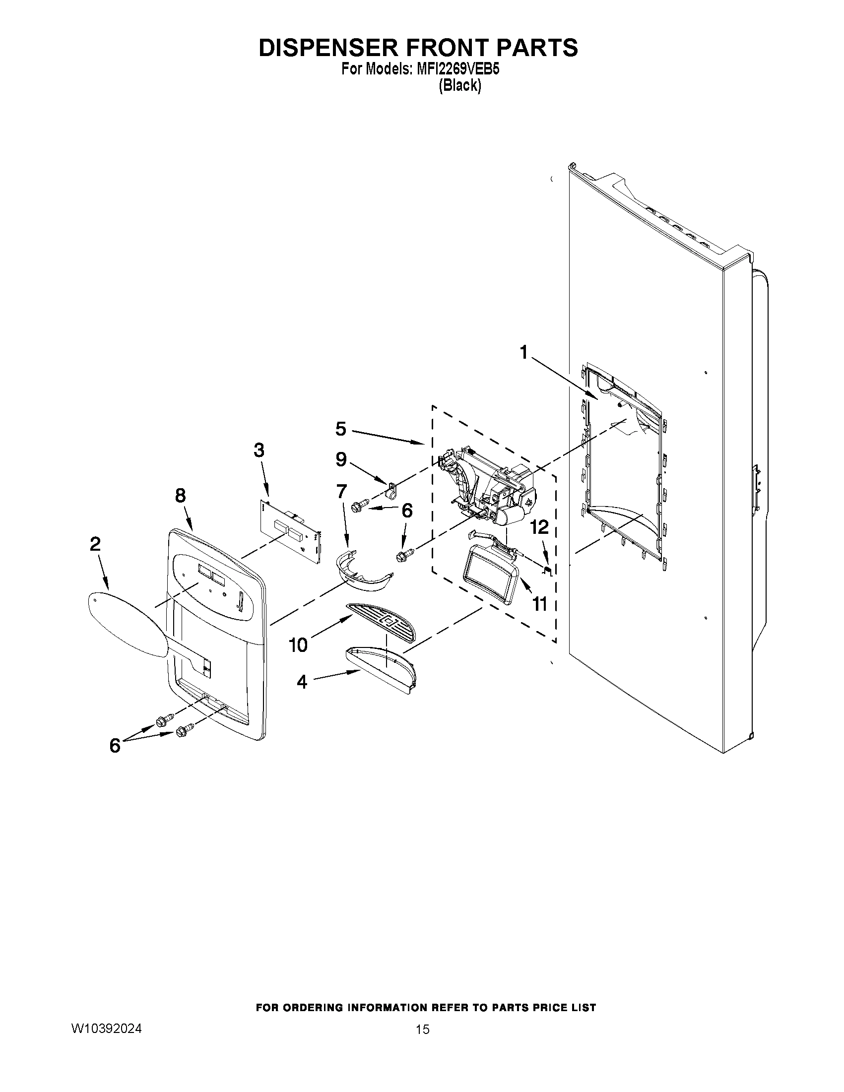 08 - DISPENSER FRONT PARTS
