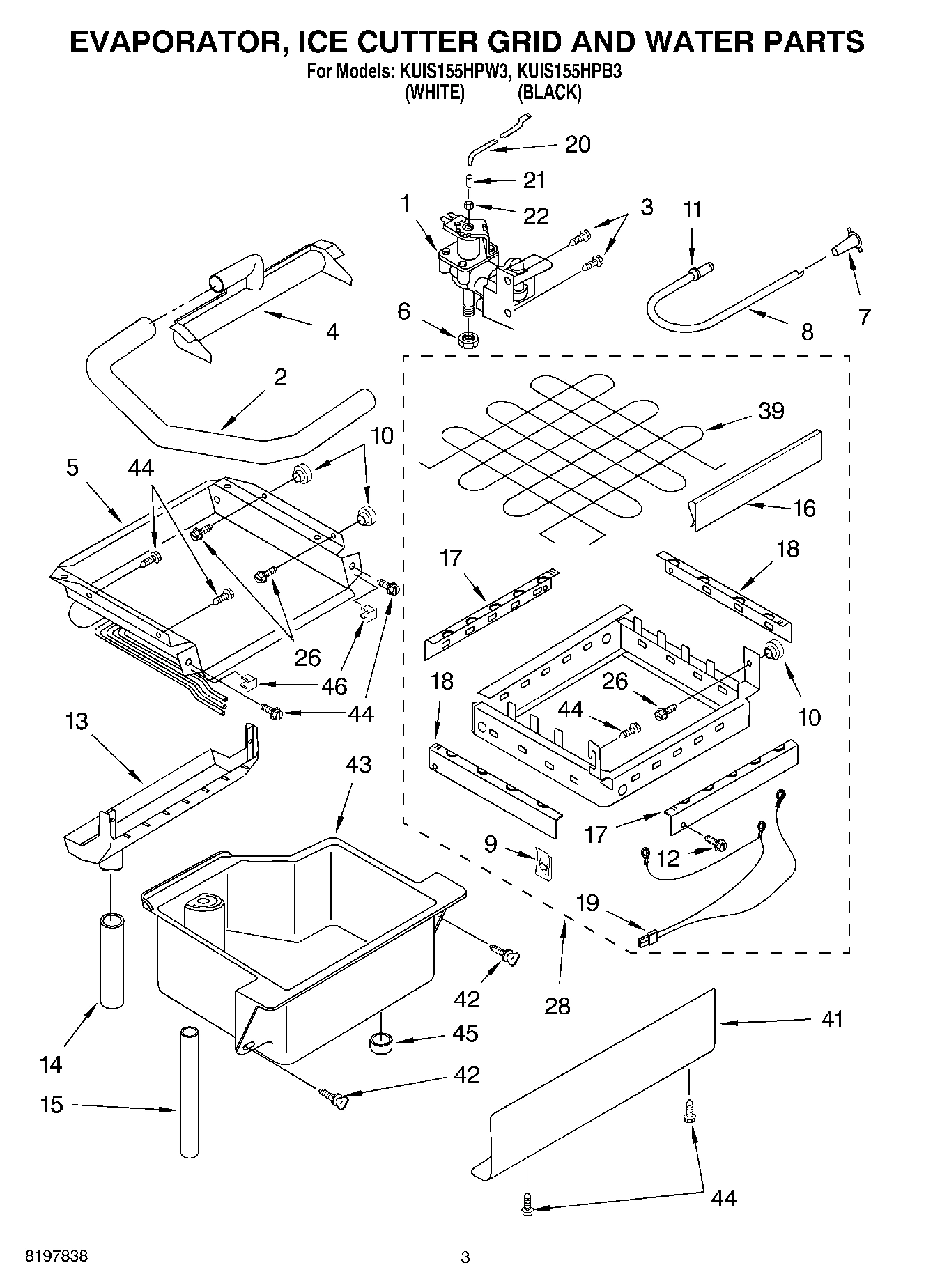 02 - EVAPORATOR, ICE CUTTER GRID AND WATER