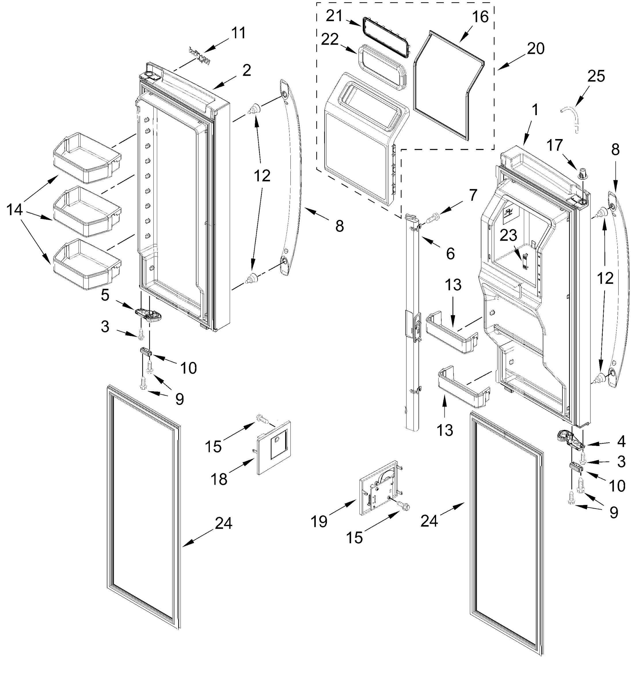 REFRIGERATOR DOOR PARTS