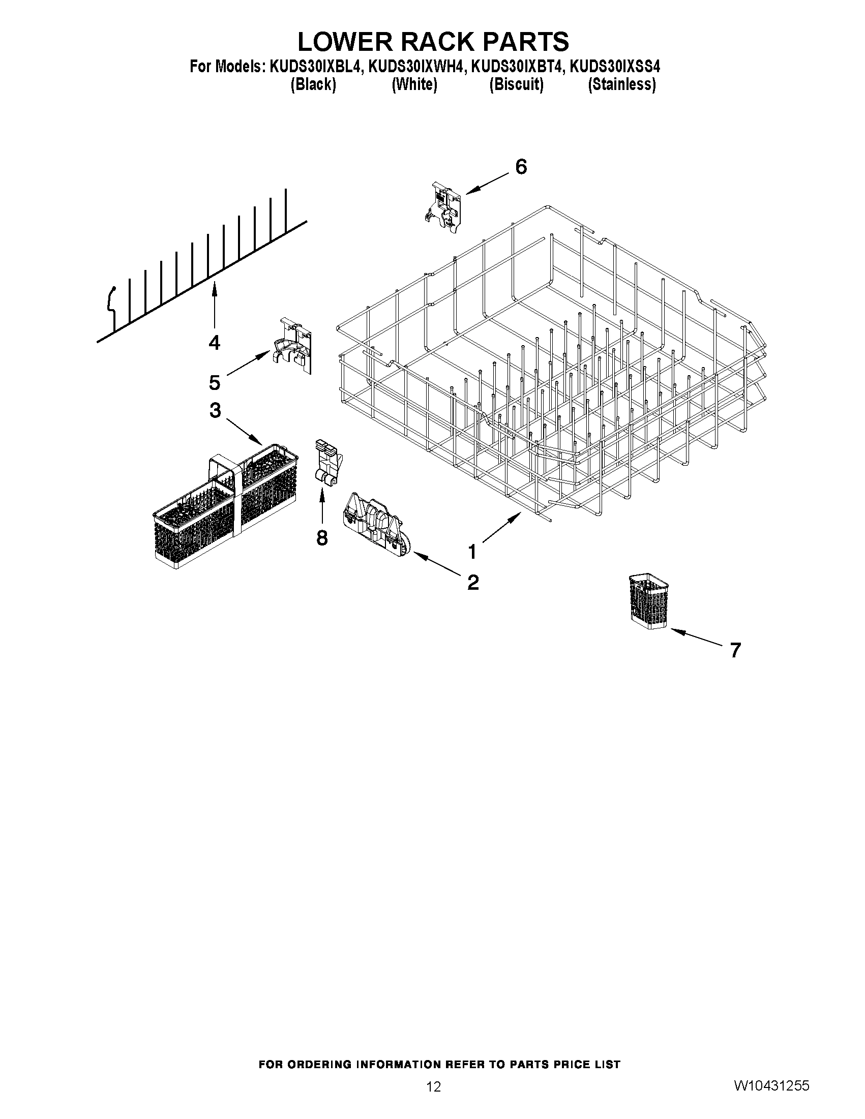 10 - LOWER RACK PARTS