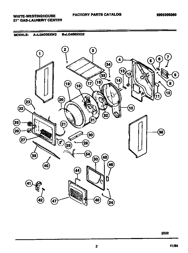 02 - DRYER - CABINET, DRUM, HEATER