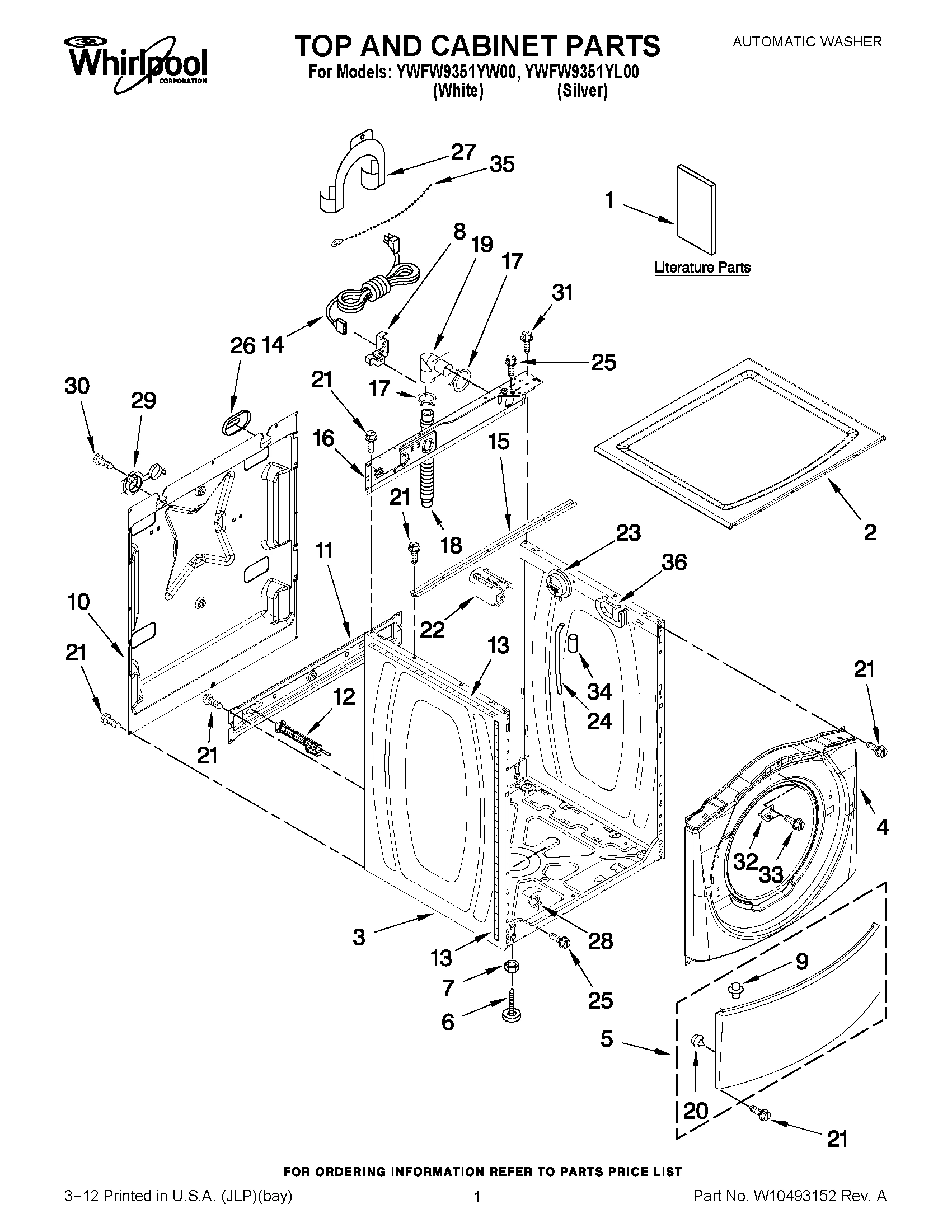 01 - TOP AND CABINET PARTS
