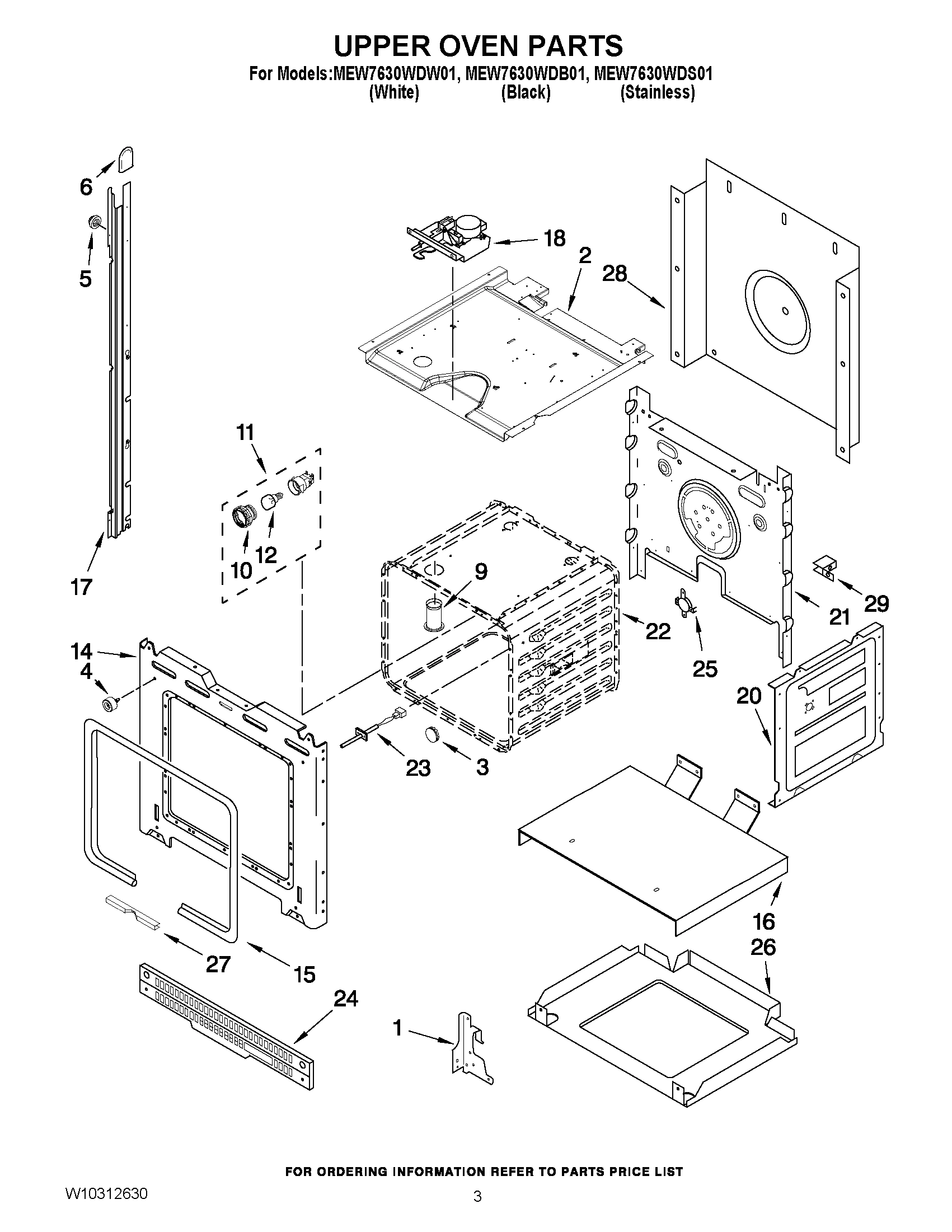 02 - UPPER OVEN PARTS