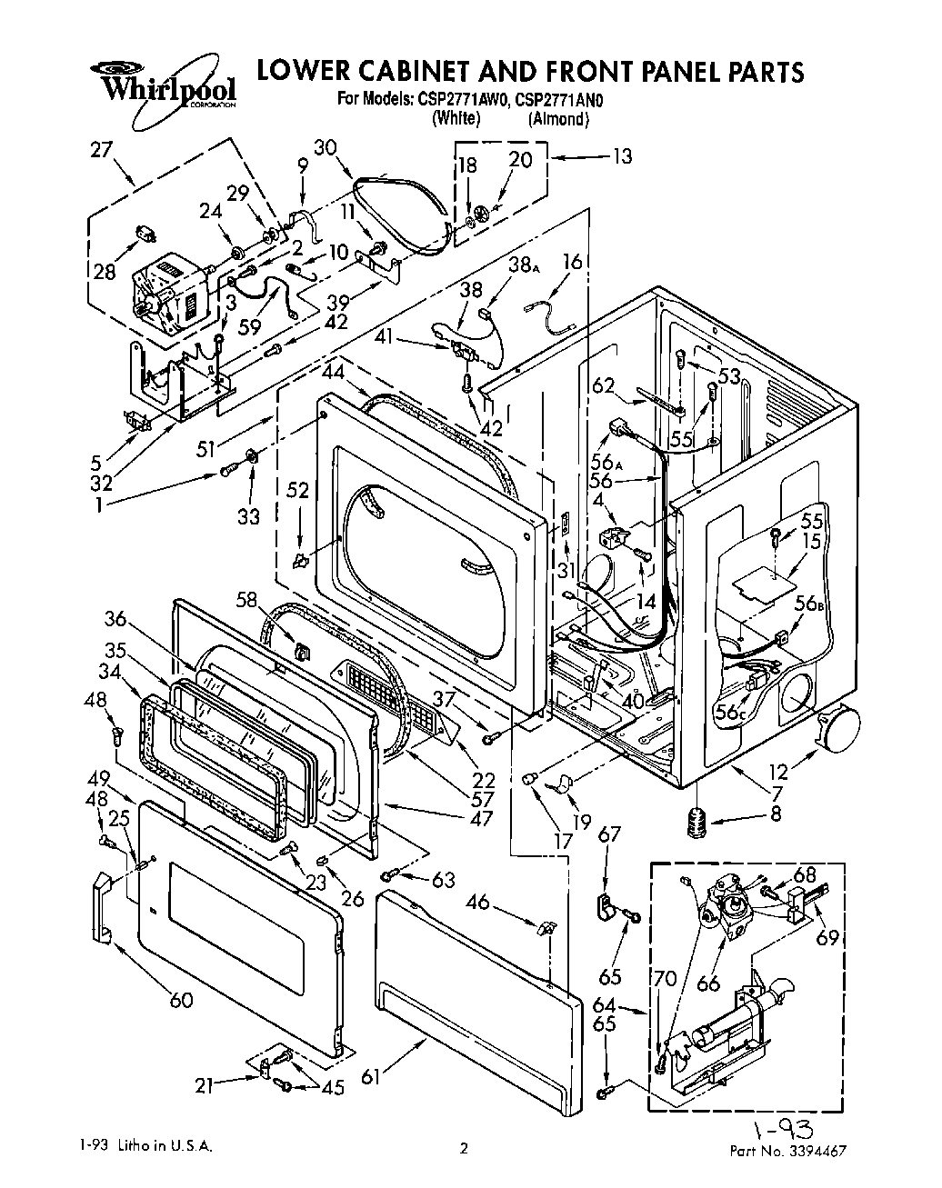 01 - LOWER CABINET AND FRONT PANEL
