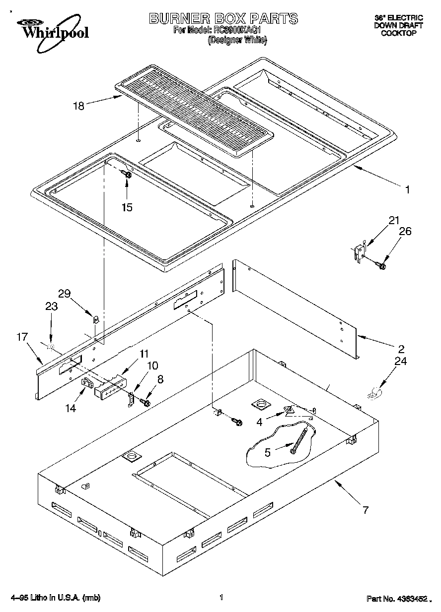 01 - BURNER BOX, LIT/OPTIONAL