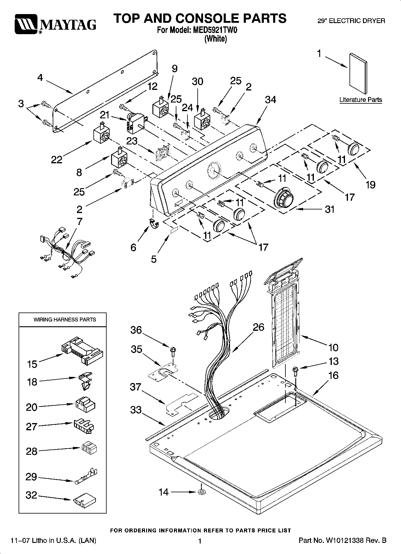 01 - TOP AND CONSOLE PARTS