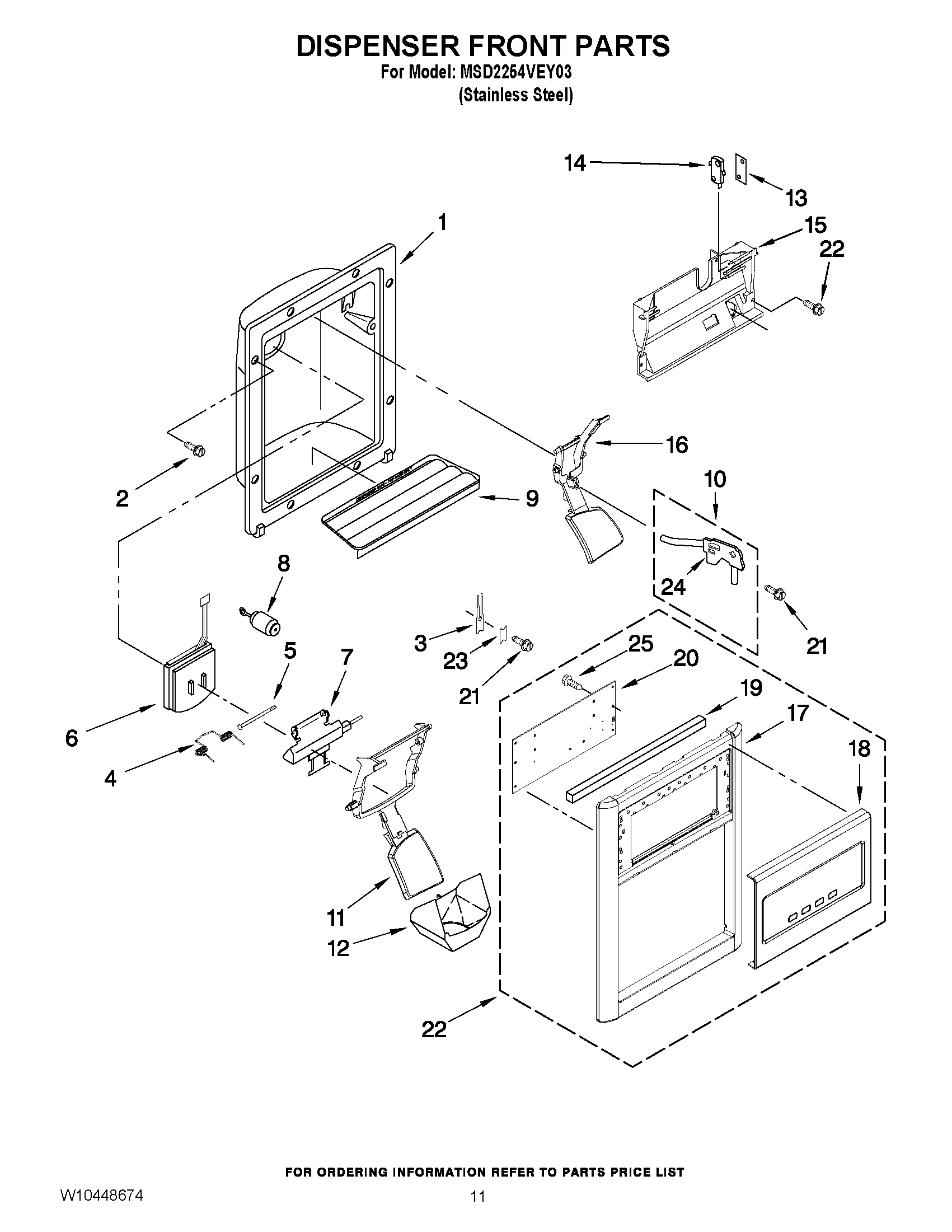 07 - DISPENSER FRONT PARTS