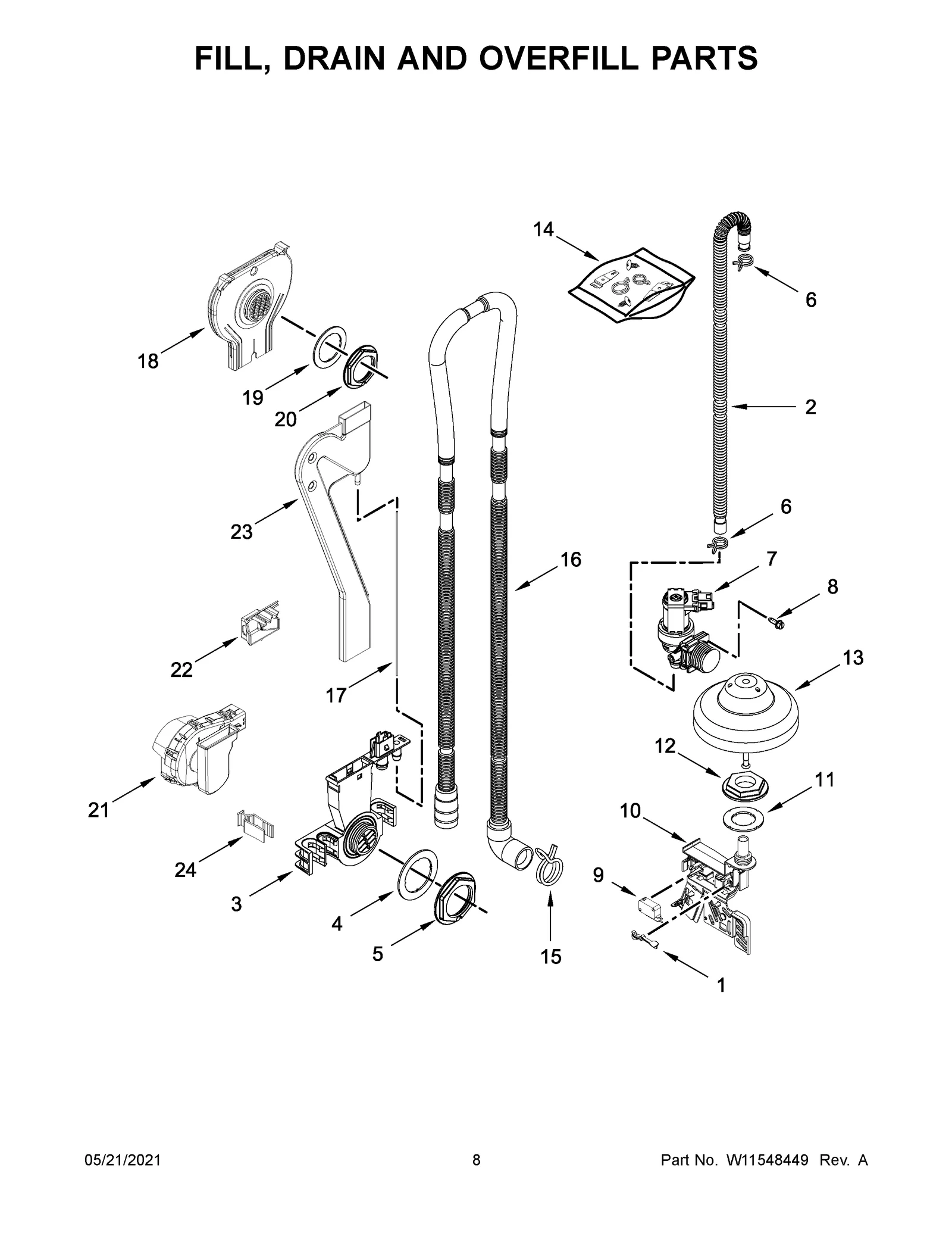 FILL, DRAIN AND OVERFILL PARTS