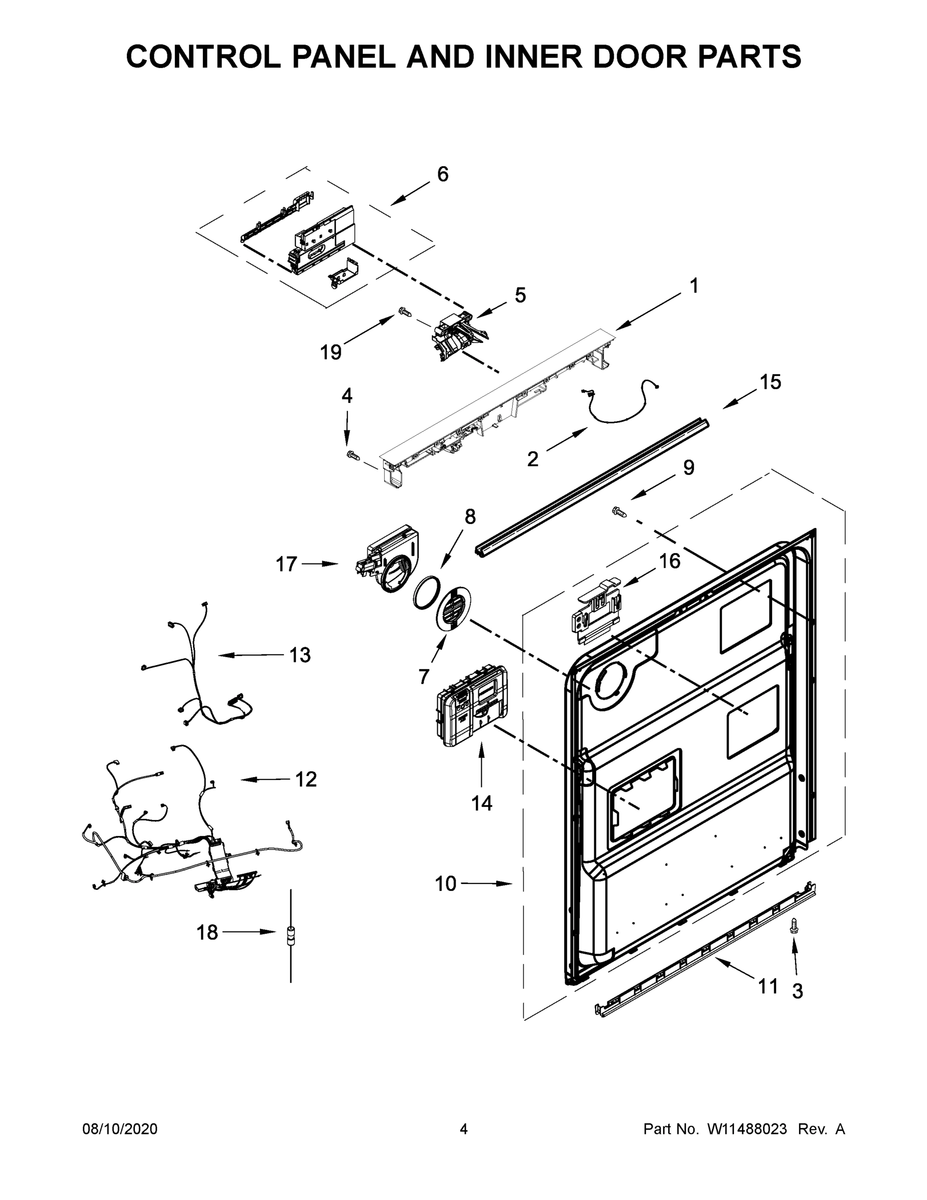 03 - CONTROL PANEL AND INNER DOOR PARTS