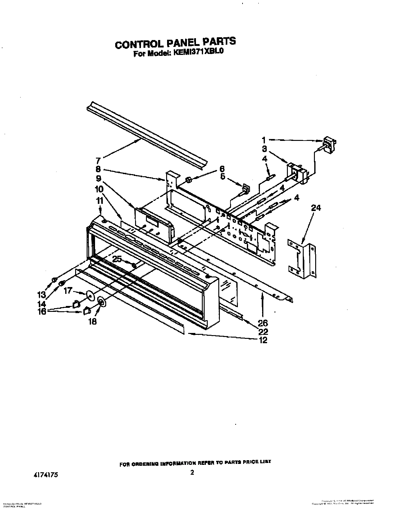 02 - CONTROL PANEL, LIT/OPTIONAL