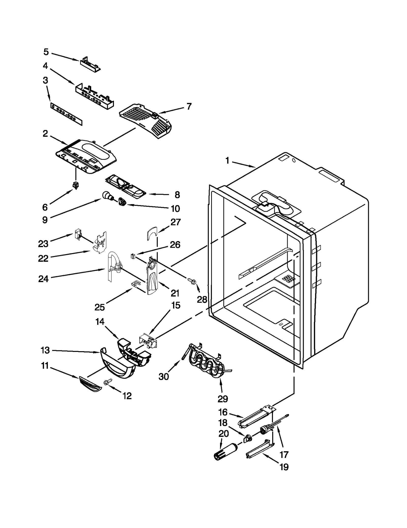 REFRIGERATOR LINER PARTS