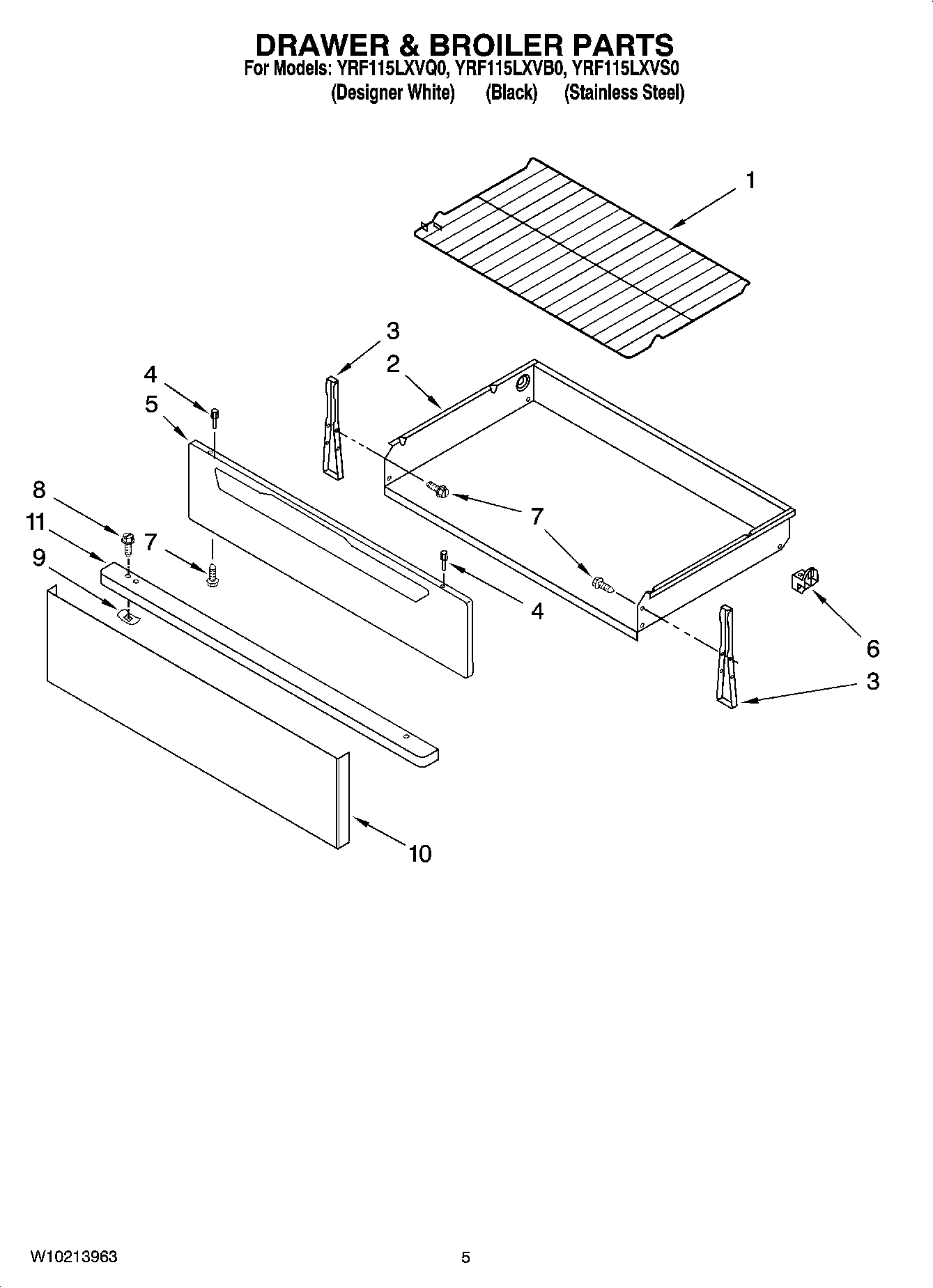 04 - DRAWER & BROILER PARTS
