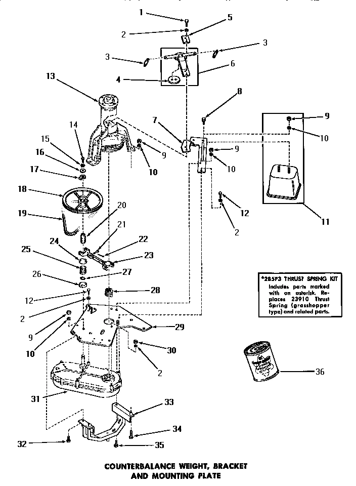 14 - COUNTERBALANCE WEIGHT, BRKT & MTG PLATE