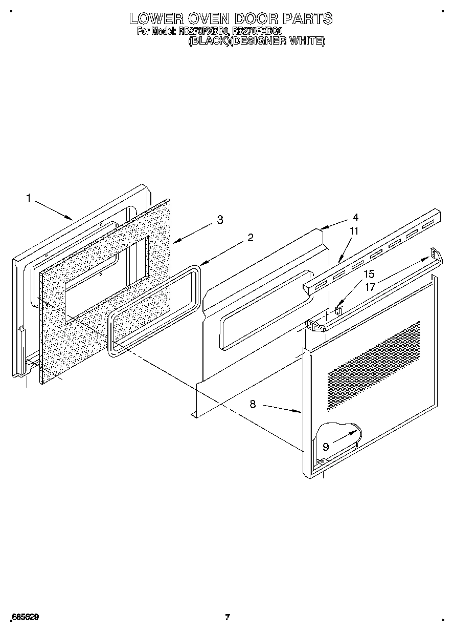 04 - LOWER OVEN DOOR, OPTIONAL